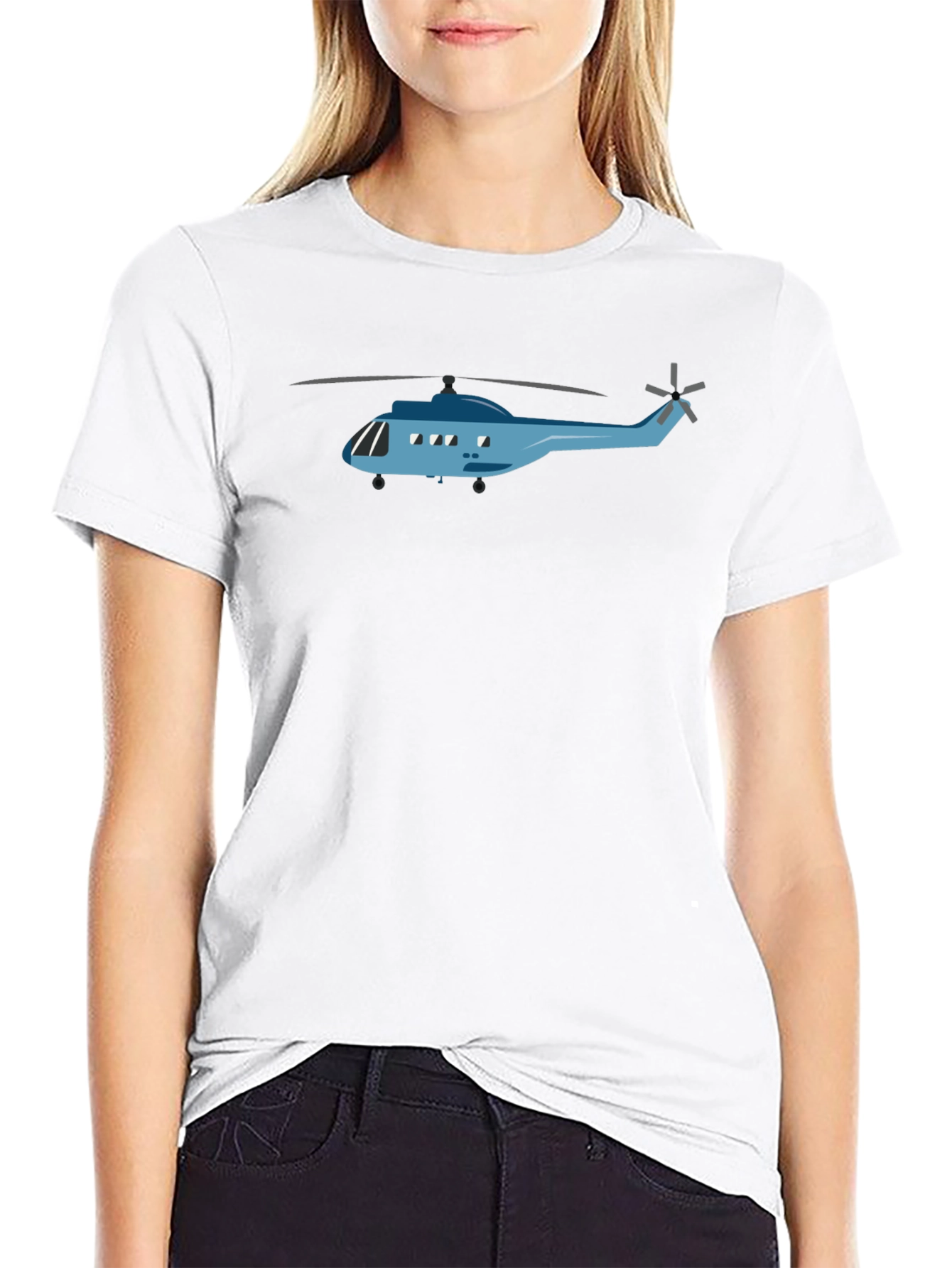 Helicopter Graphic Tee - Cool Aviation Design