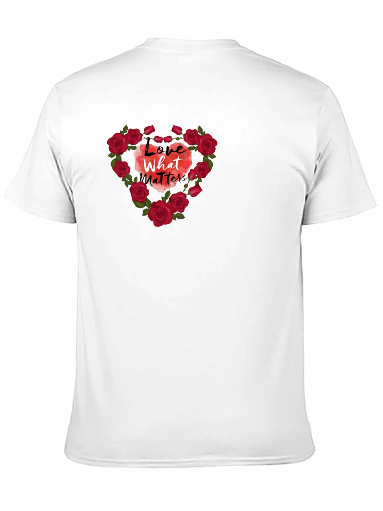 Love What Matters Rose Heart Graphic Tee - Black