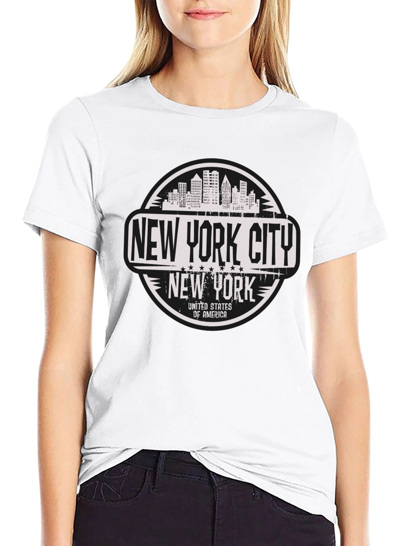 New York City T-Shirt - USA Skyline Design