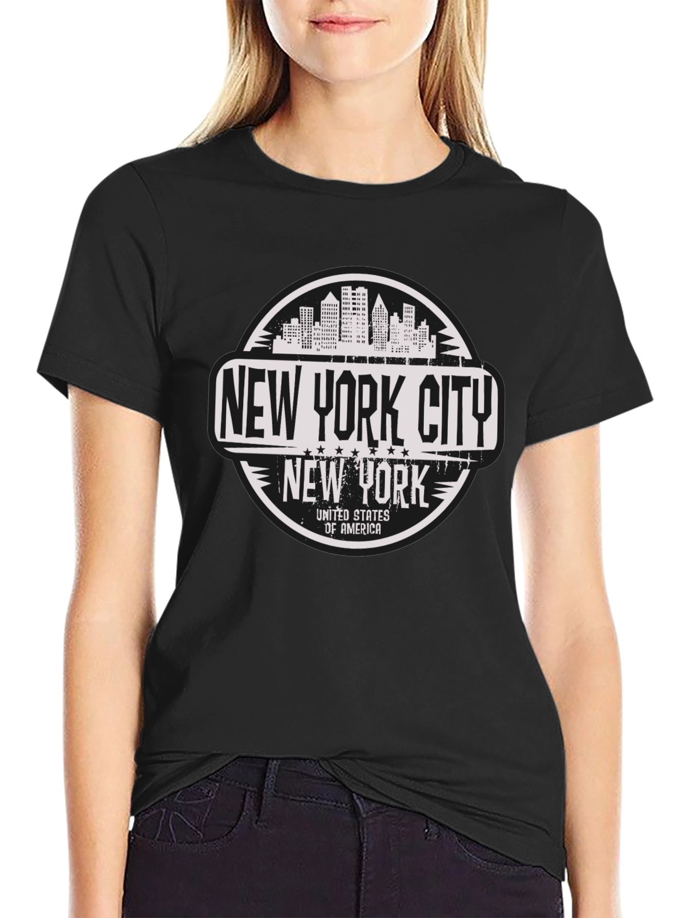 New York City T-Shirt - USA Skyline Design
