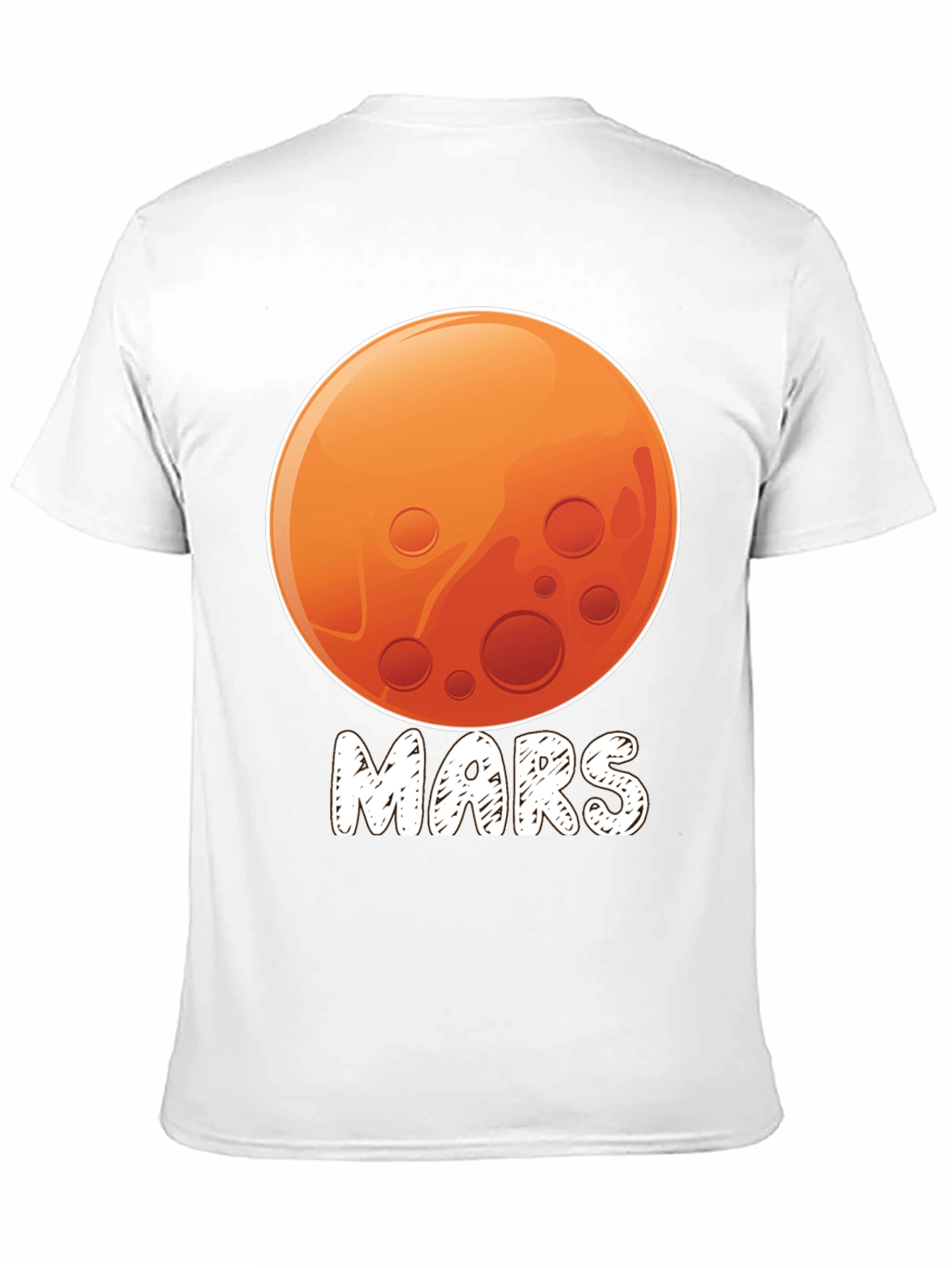 Mars Planet Graphic Black T-Shirt