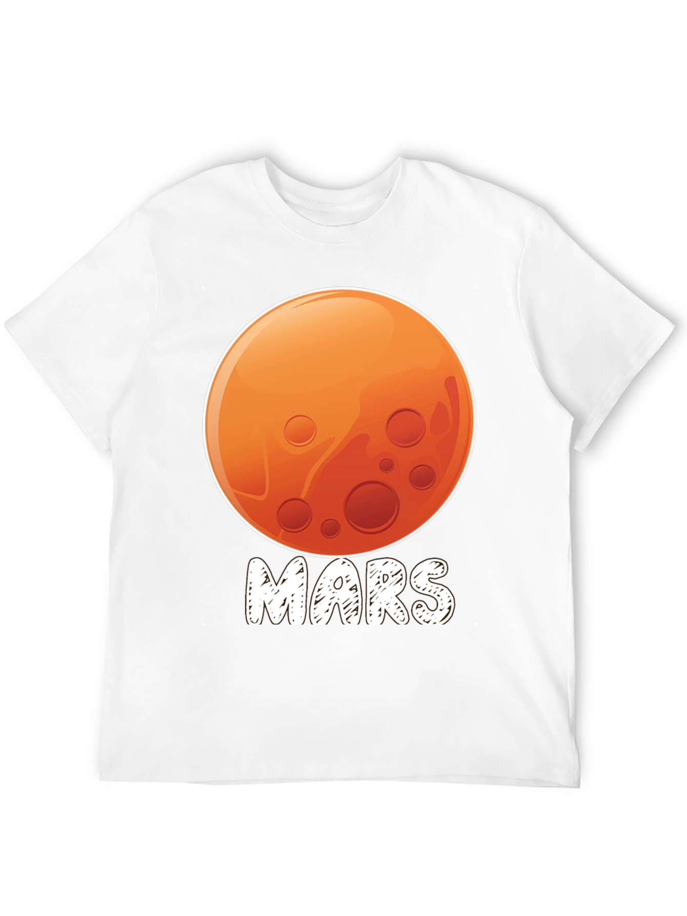 Mars Planet Graphic Black T-Shirt