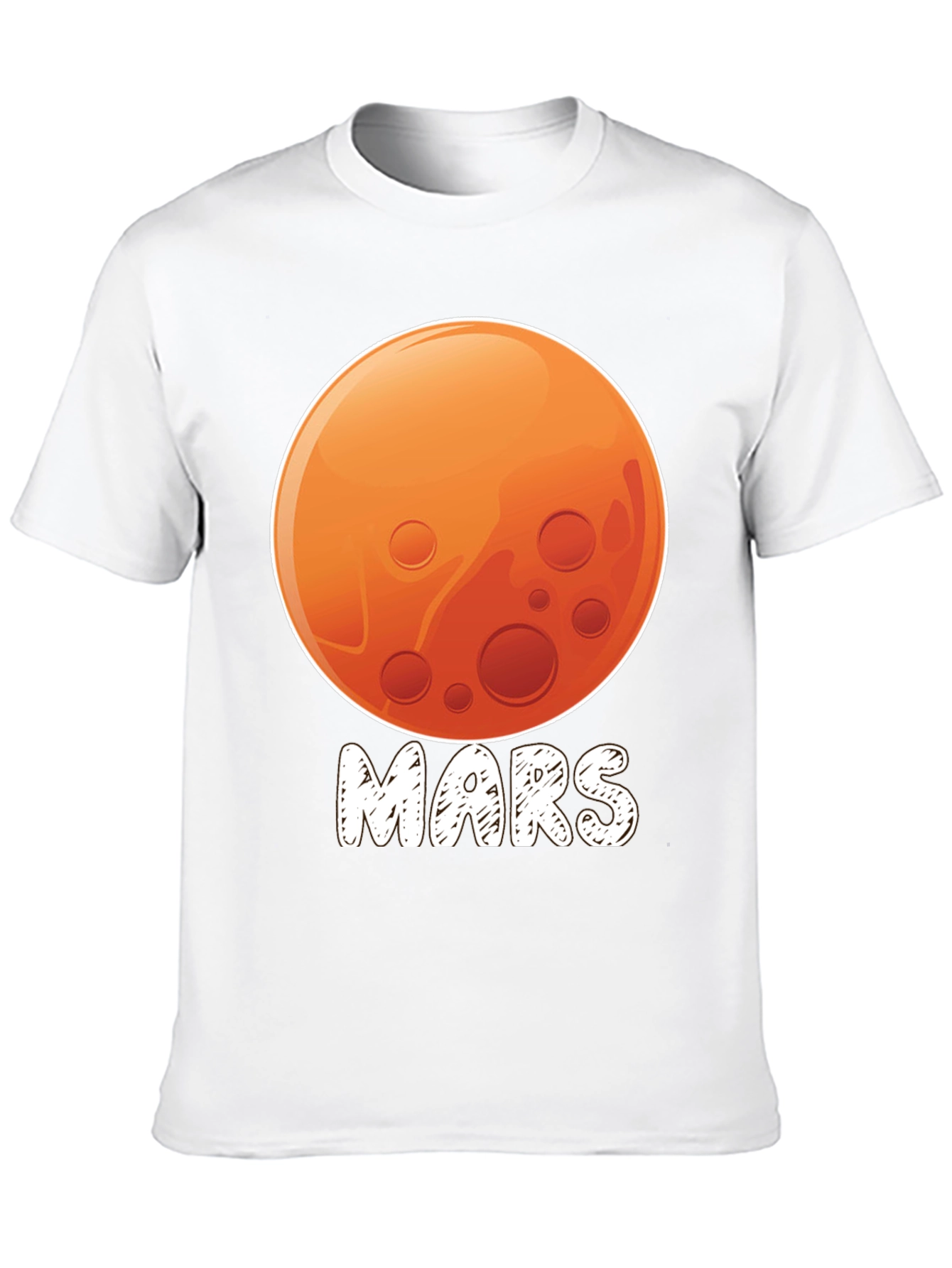 Mars Planet Graphic Black T-Shirt