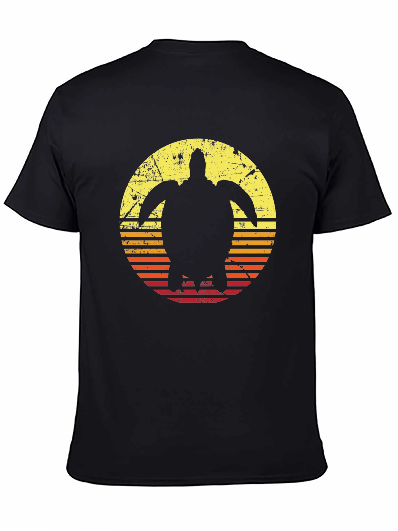 Retro Turtle Sunset Graphic T-Shirt