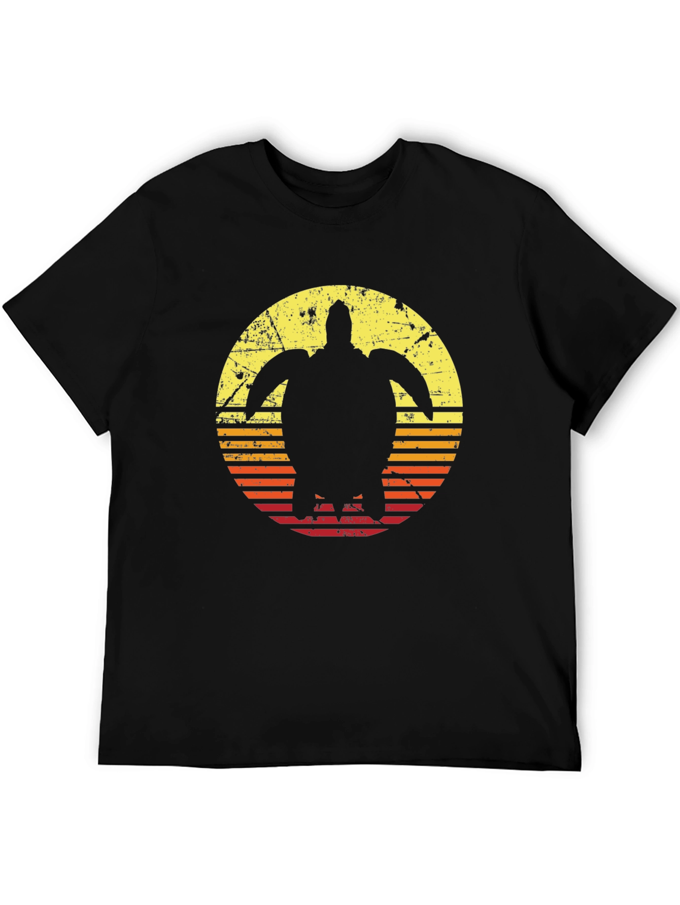 Retro Turtle Sunset Graphic T-Shirt