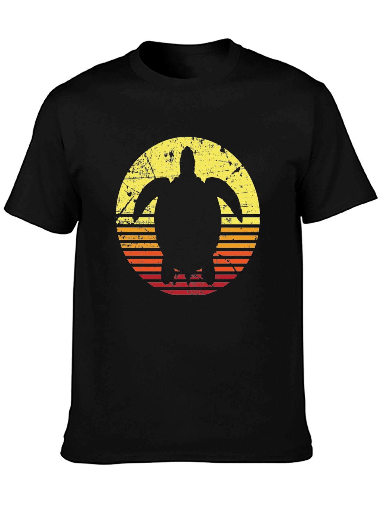 Retro Turtle Sunset Graphic T-Shirt