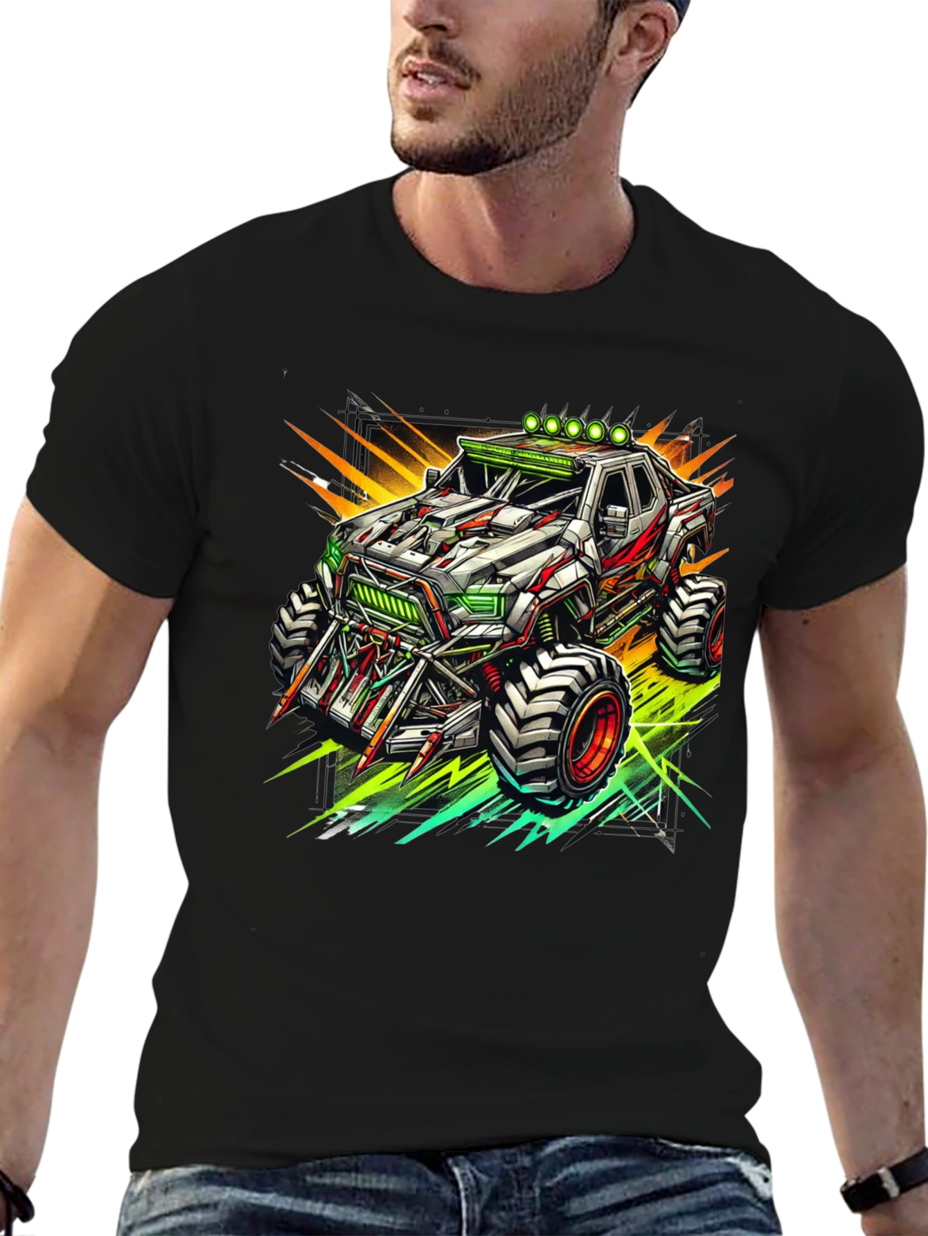 Monster Truck Graphic Tee - Cool Black T-Shirt