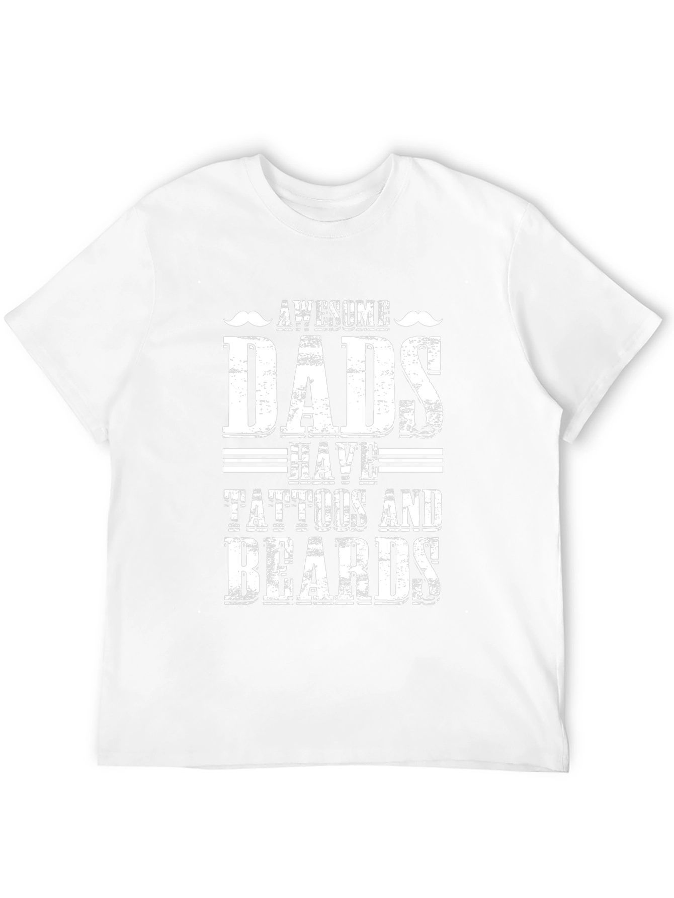 Awesome Dads T-Shirt: Tattoos and Beards