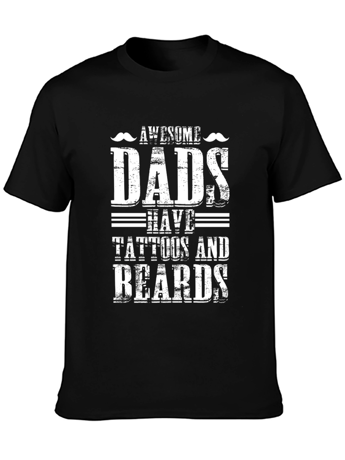Awesome Dads T-Shirt: Tattoos and Beards