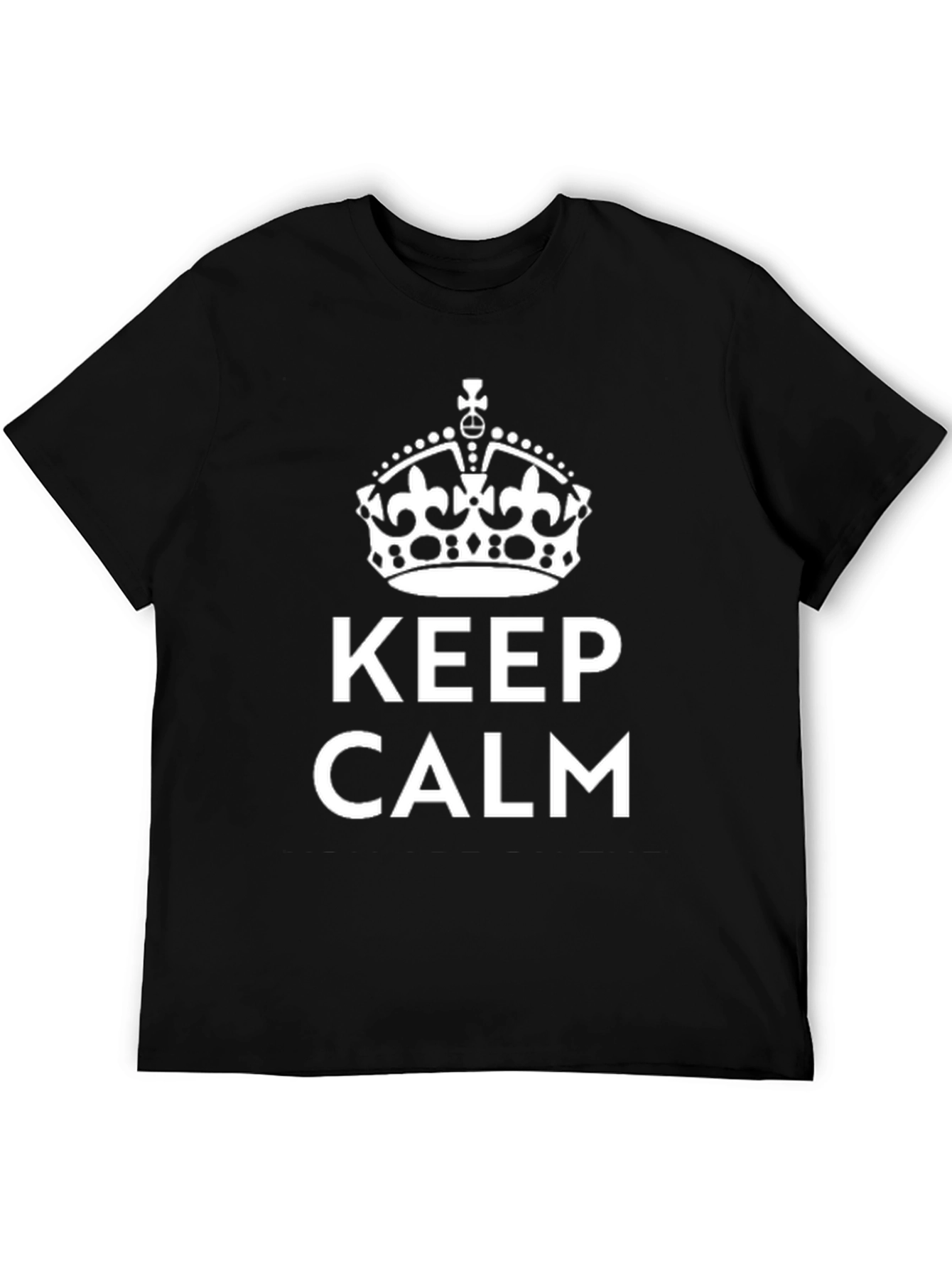 Keep Calm Crown Black T-Shirt