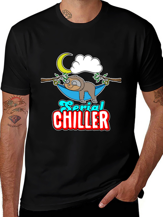 Serial Chiller Sloth Graphic T-Shirt