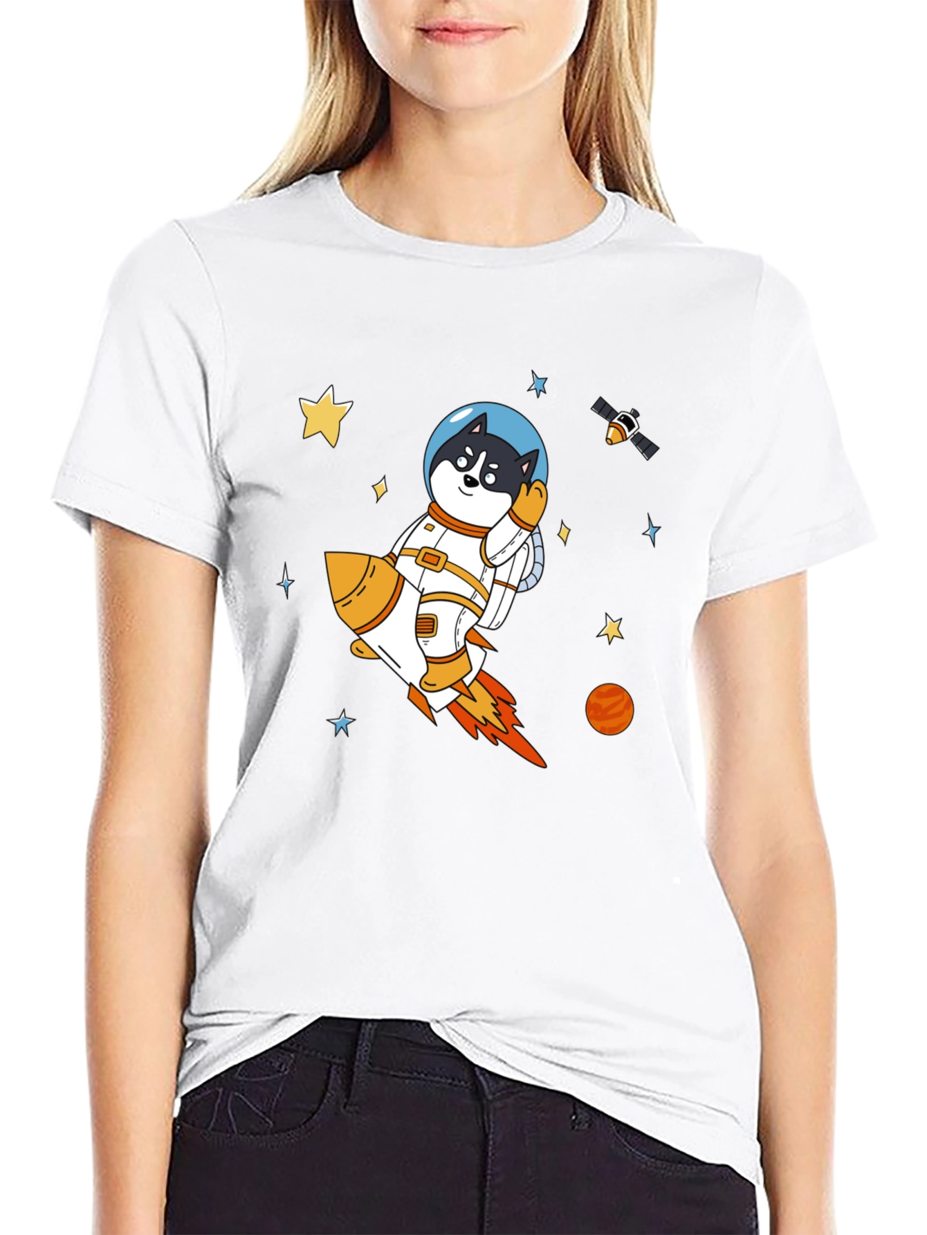 Space Dog T-Shirt - Shiba Inu Astronaut