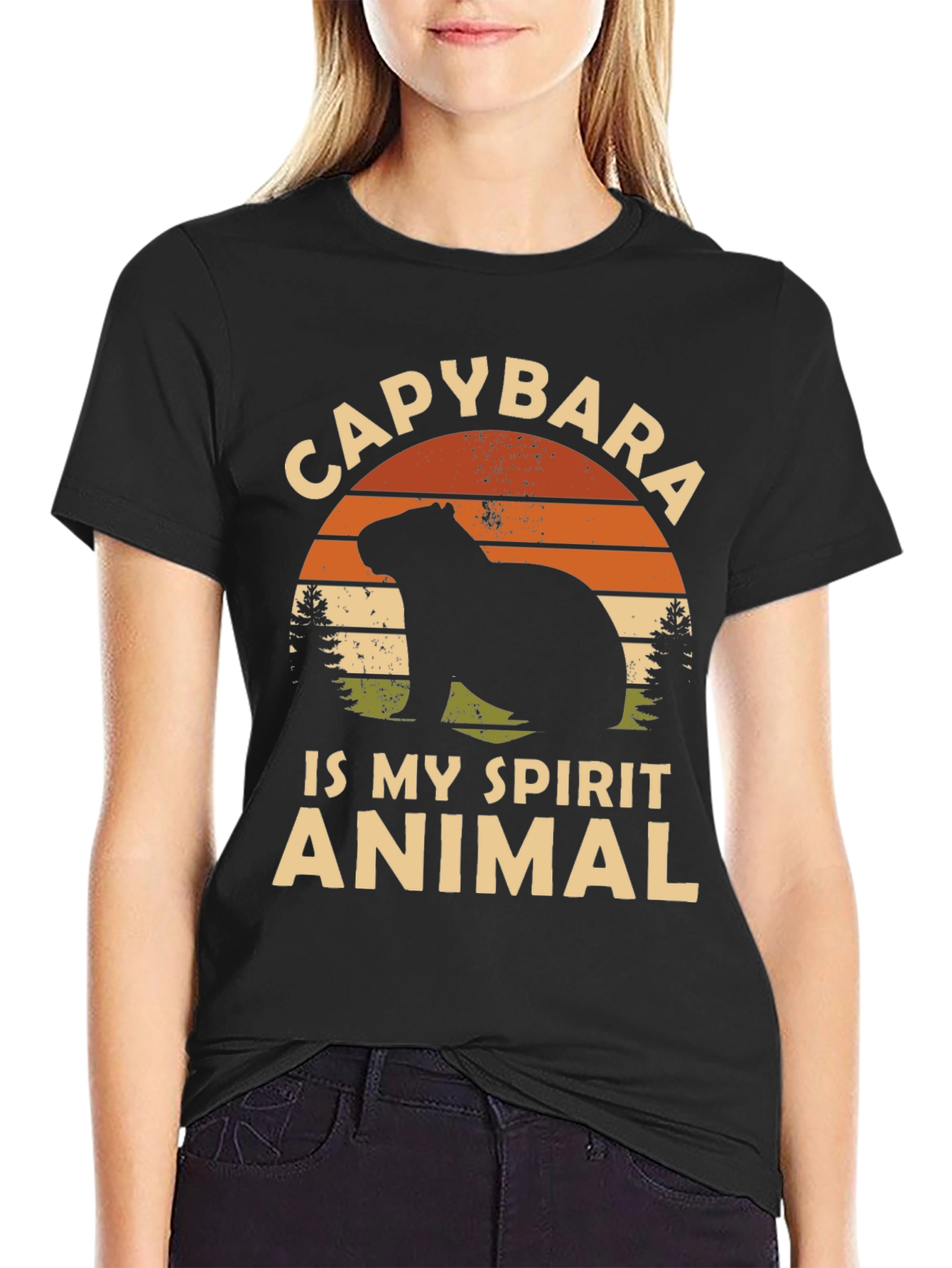 Capybara Spirit Animal Graphic Tee