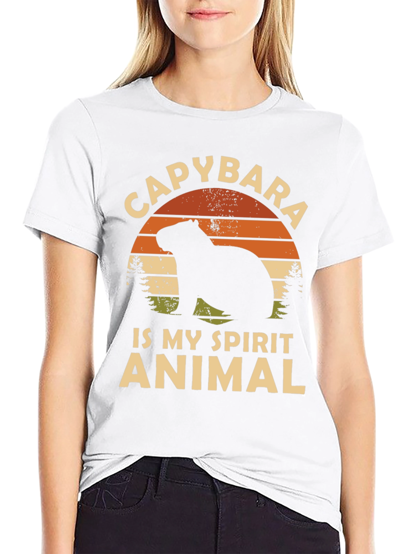 Capybara Spirit Animal Graphic Tee