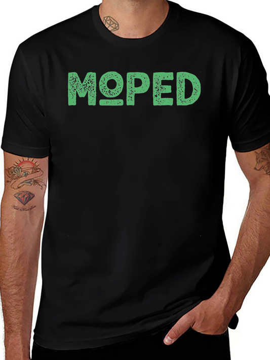 Moped Graphic Tee - Black Cotton T-Shirt