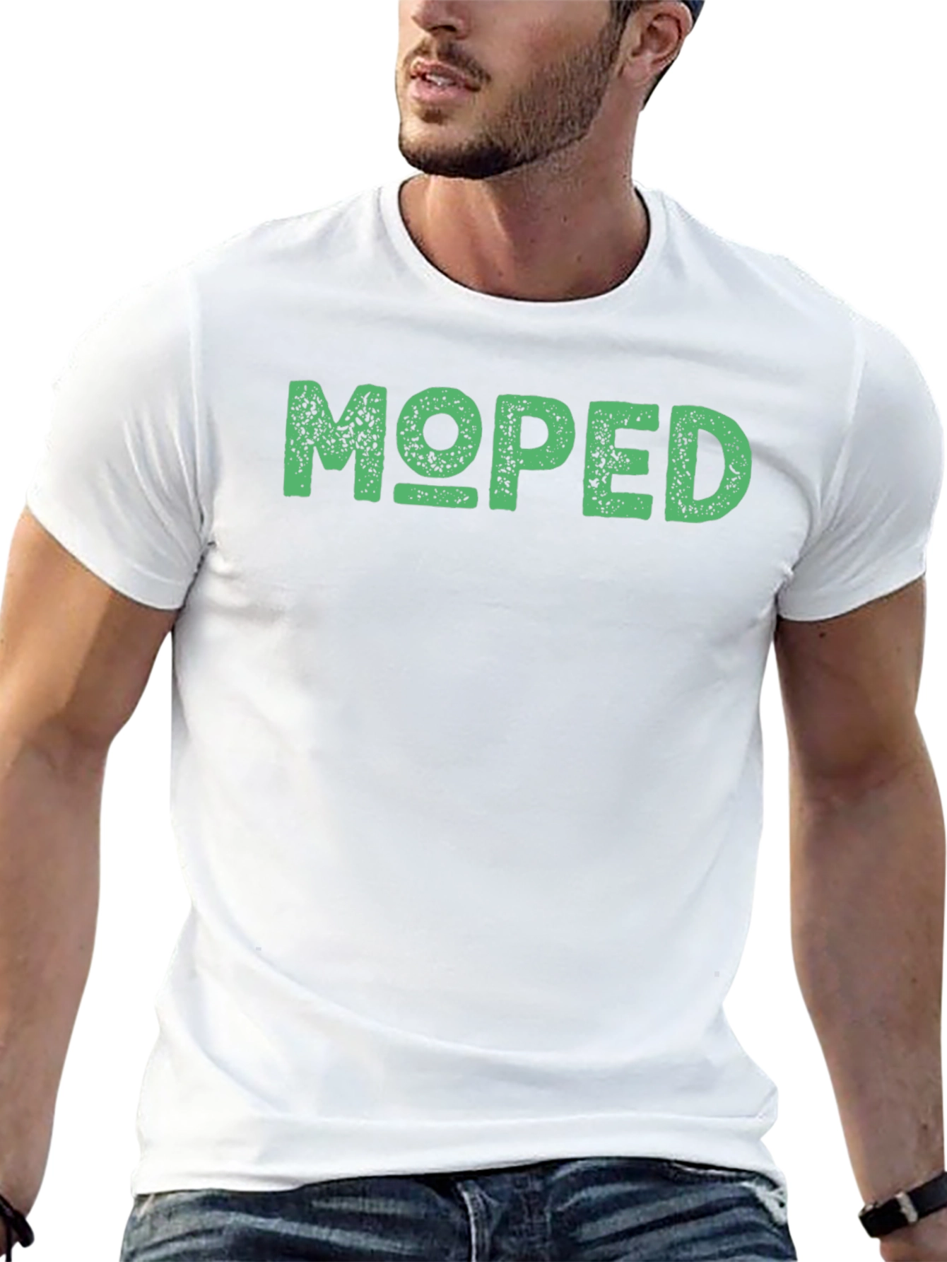Moped Graphic Tee - Black Cotton T-Shirt