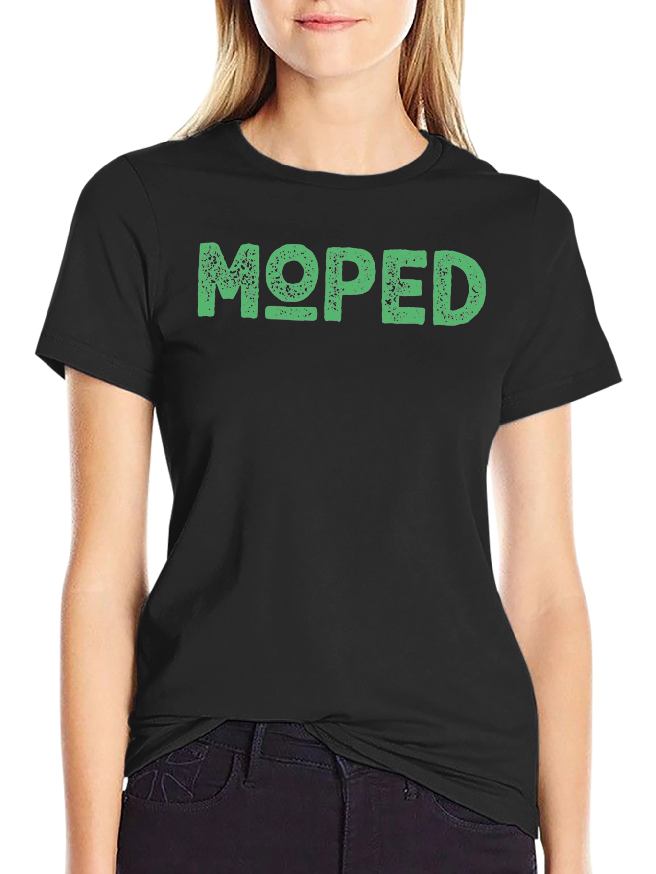 Moped Graphic Tee - Black Cotton T-Shirt