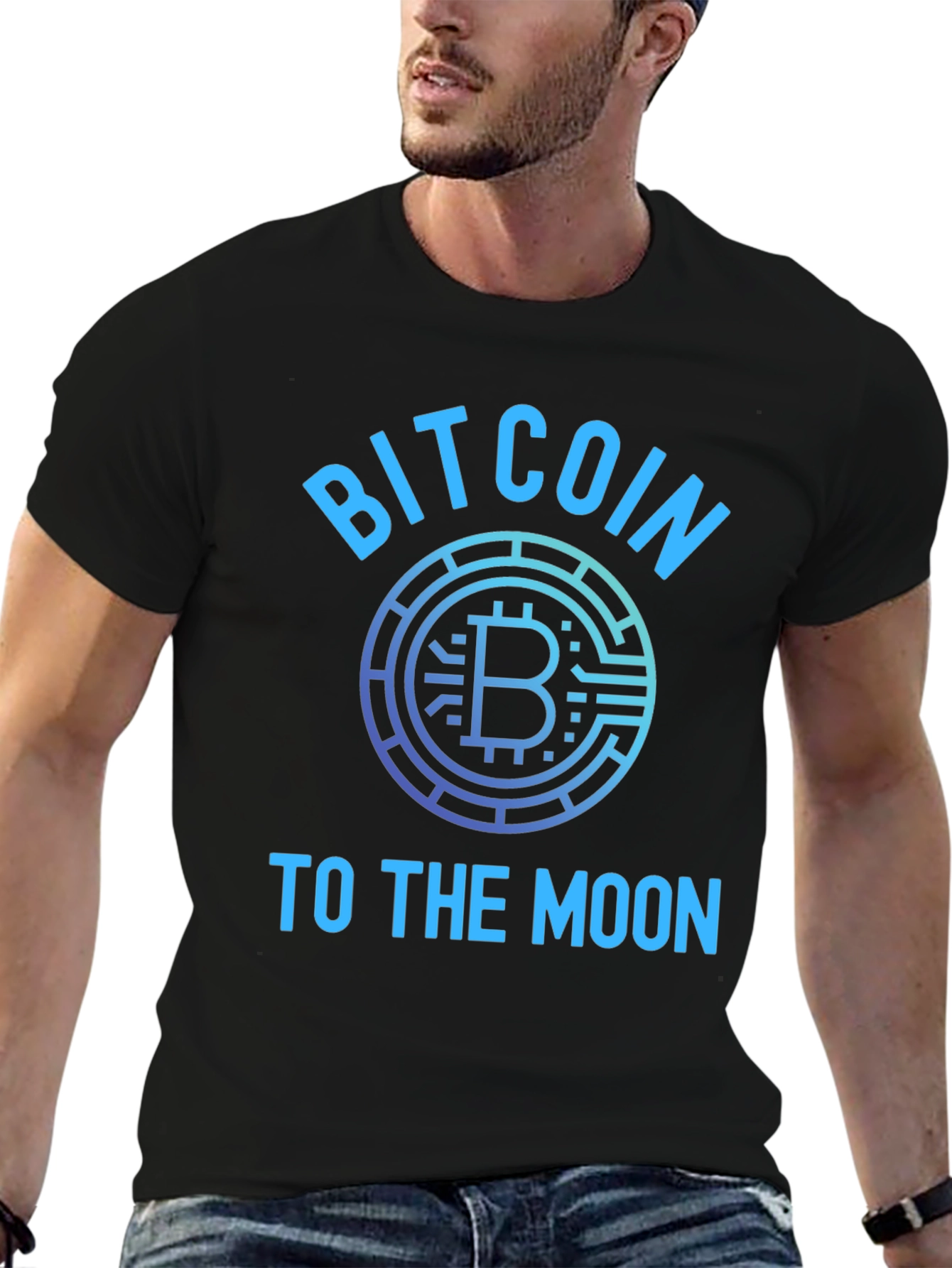 Bitcoin To The Moon Black T-Shirt