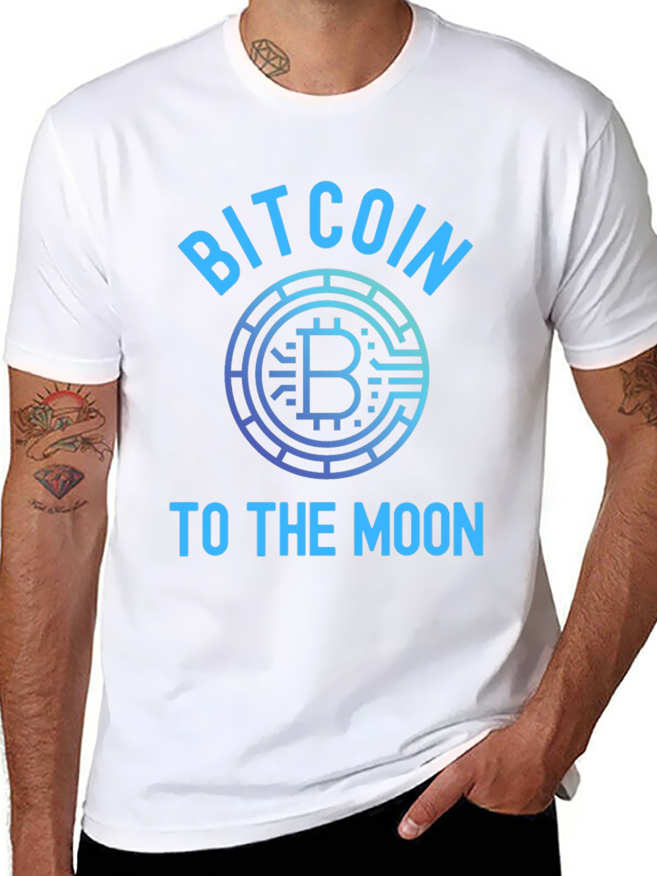 Bitcoin To The Moon Black T-Shirt
