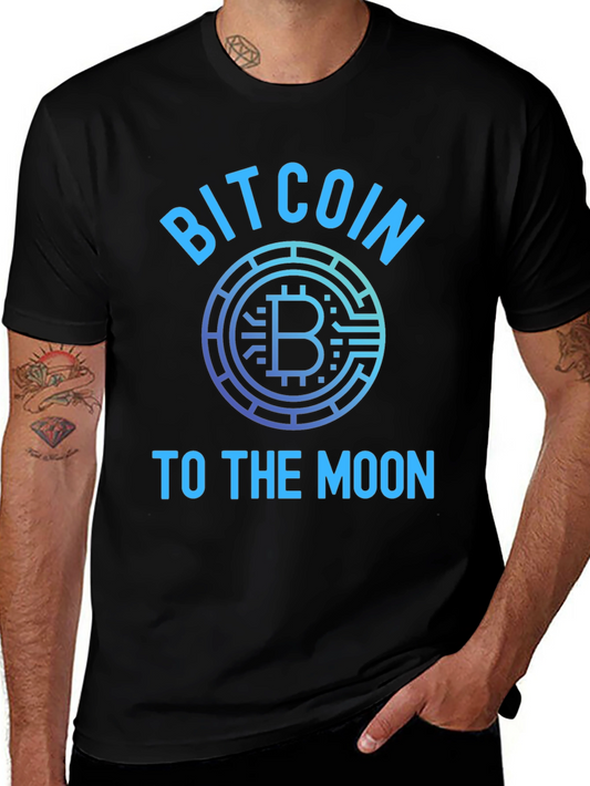 Bitcoin To The Moon Black T-Shirt
