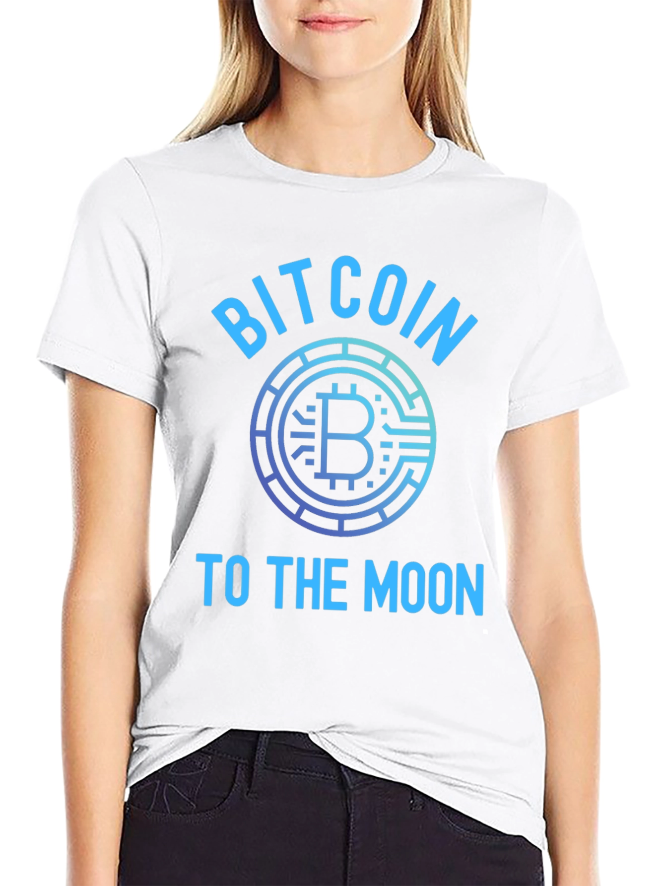 Bitcoin To The Moon Black T-Shirt