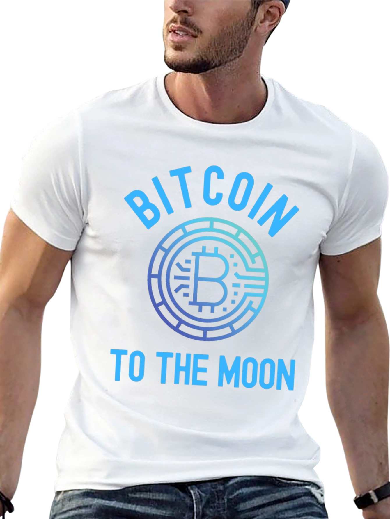 Bitcoin To The Moon Black T-Shirt