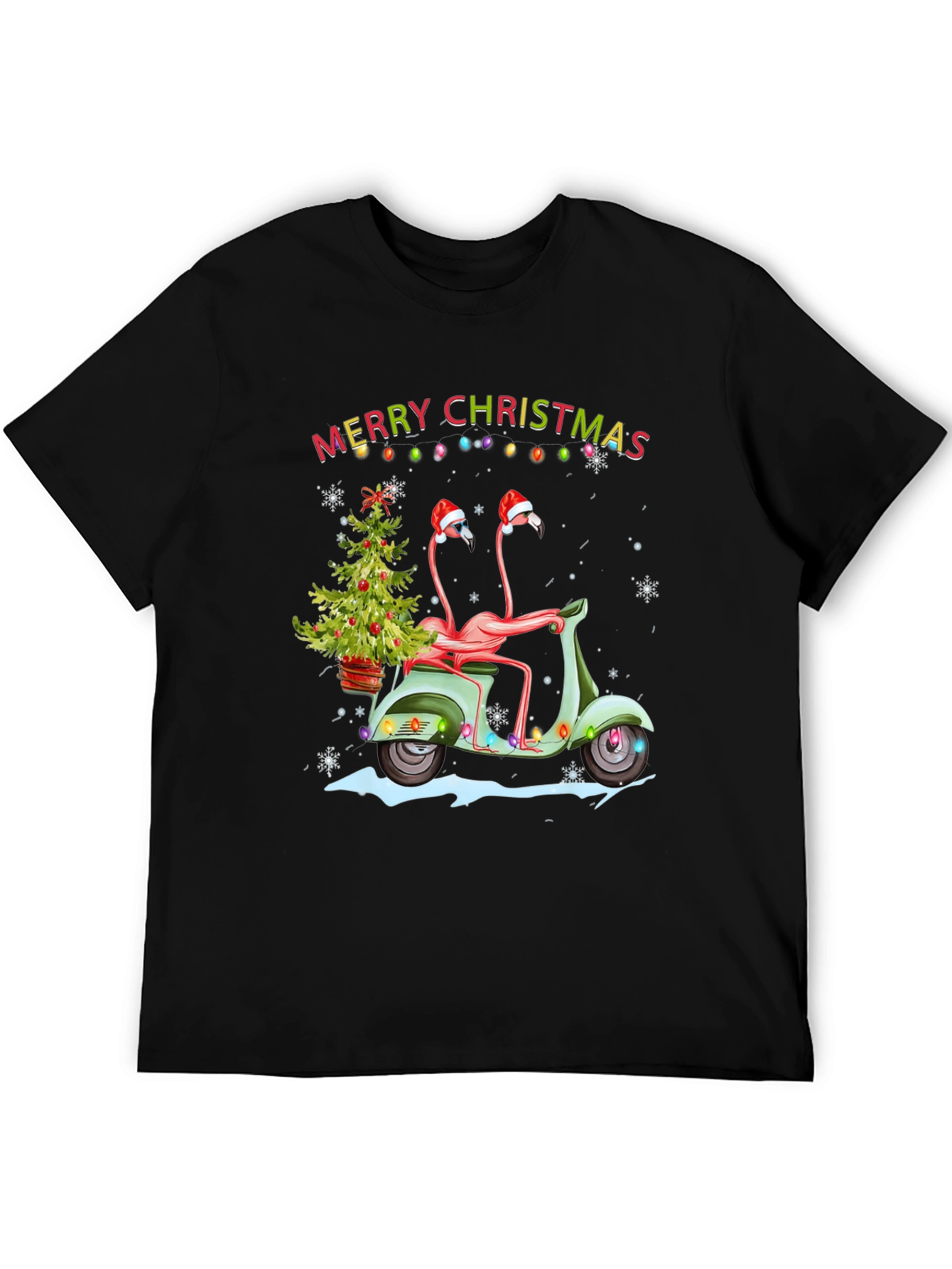 Festive Flamingo Christmas T-Shirt