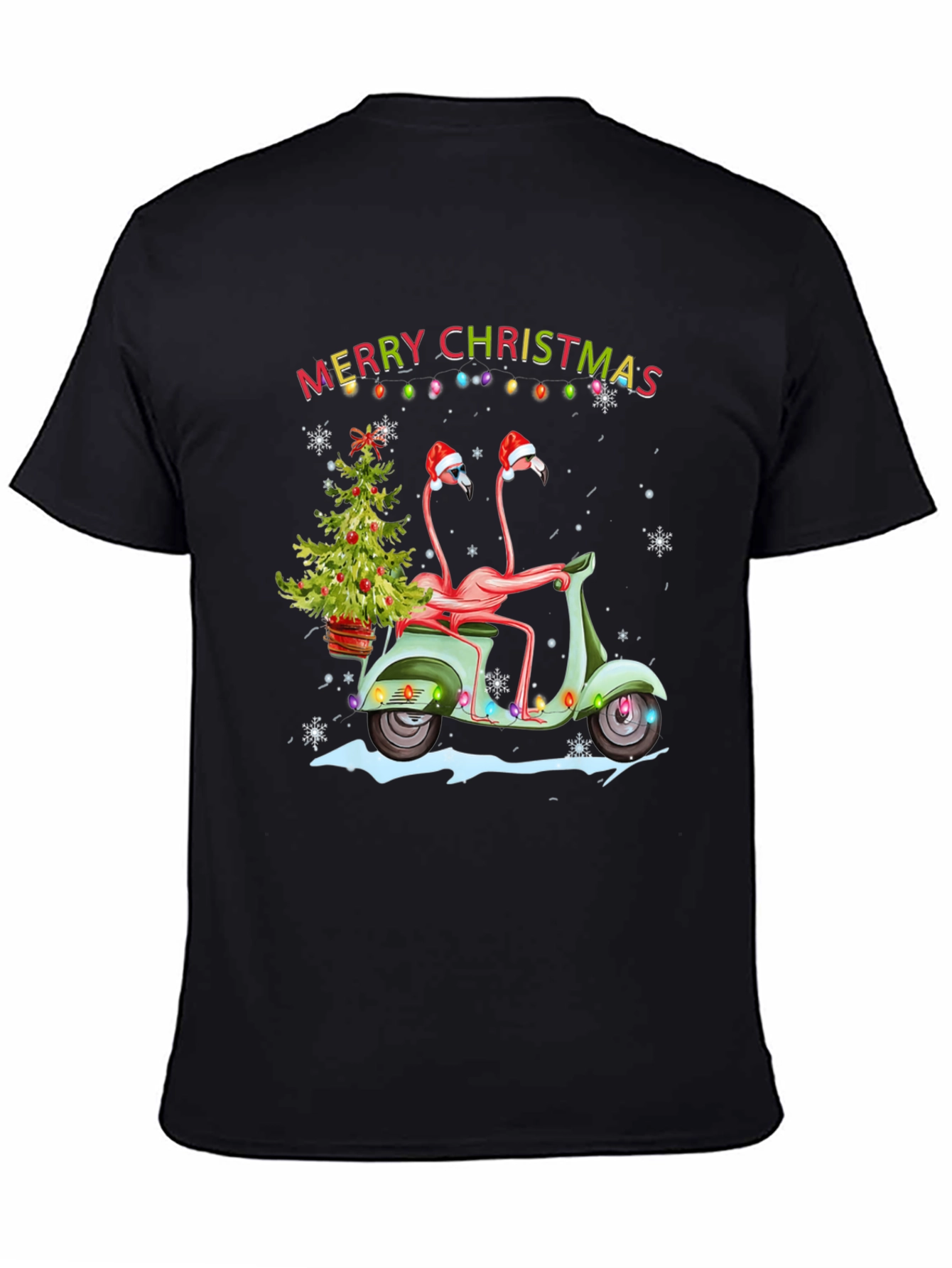 Festive Flamingo Christmas T-Shirt