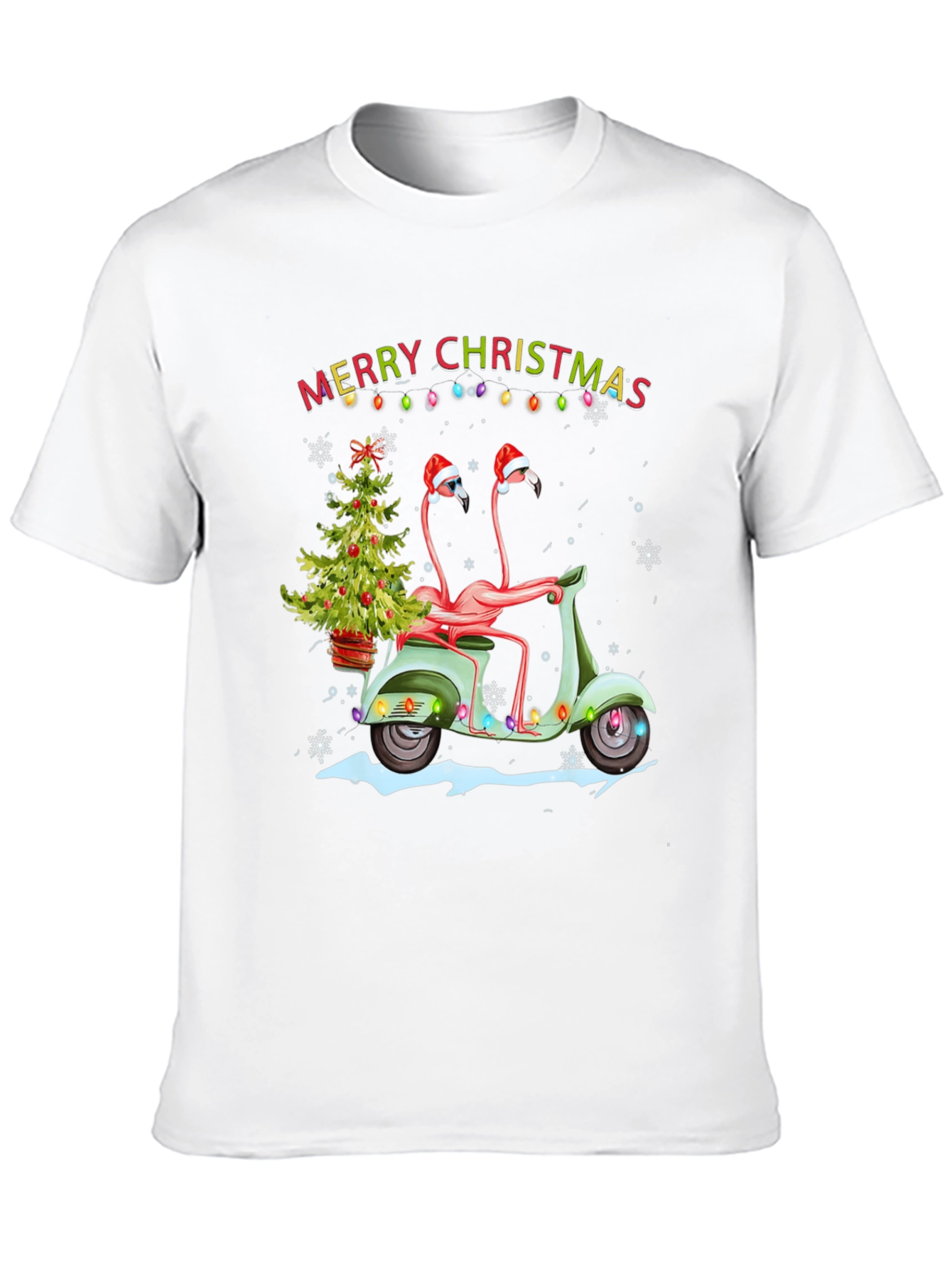 Festive Flamingo Christmas T-Shirt