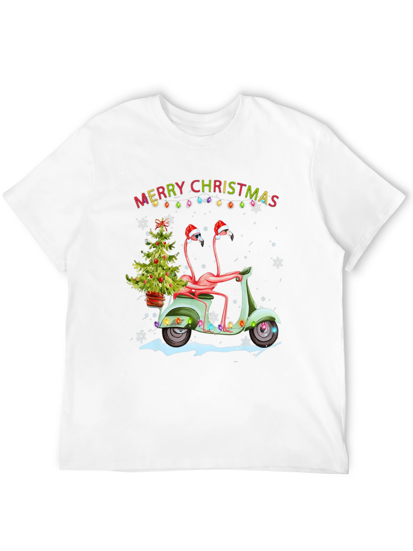 Festive Flamingo Christmas T-Shirt