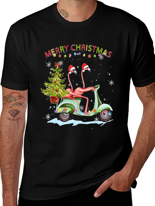 Festive Flamingo Christmas T-Shirt