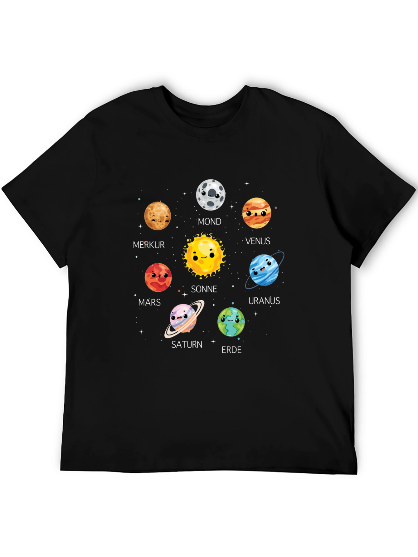 Solar System Planets Graphic Print T-Shirt