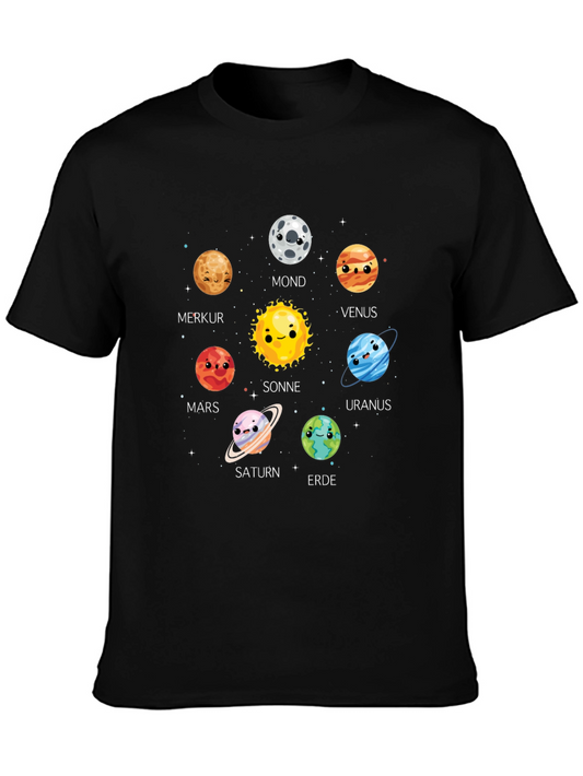 Solar System Planets Graphic Print T-Shirt