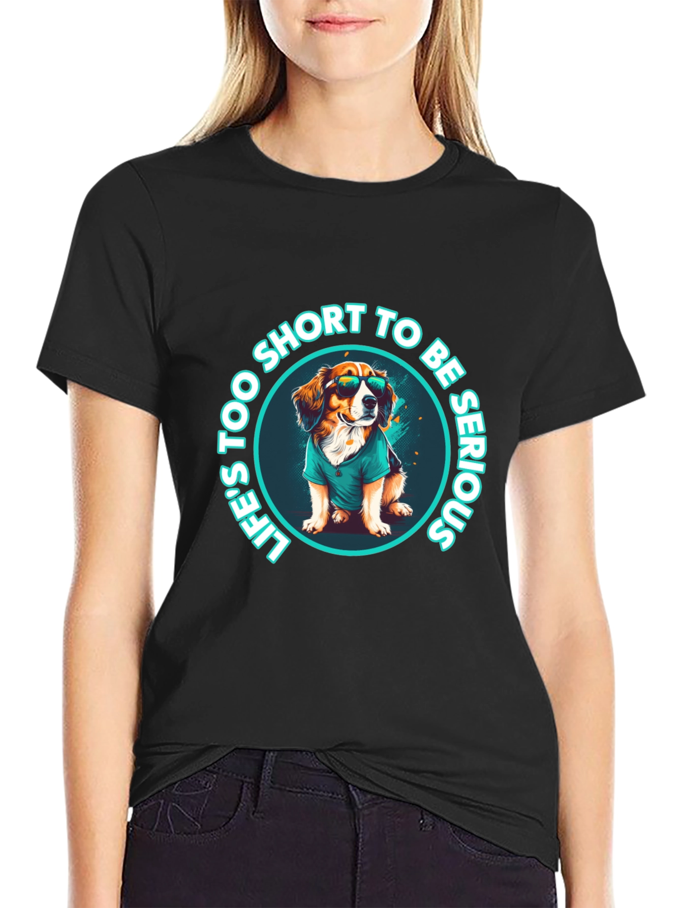 Funny Dog T-Shirt: Lifes Too Short