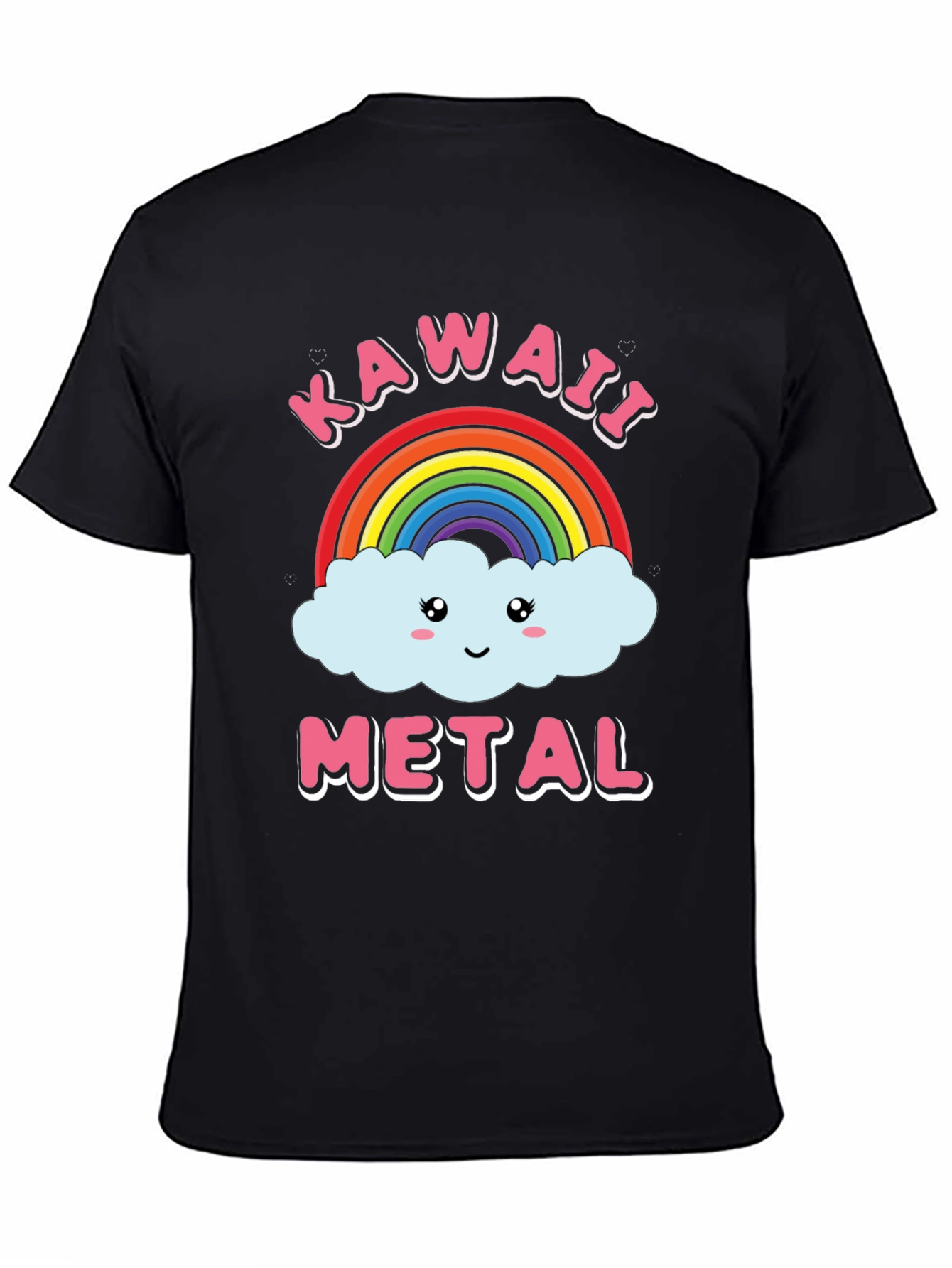 Kawaii Metal Rainbow Cloud Graphic Tee