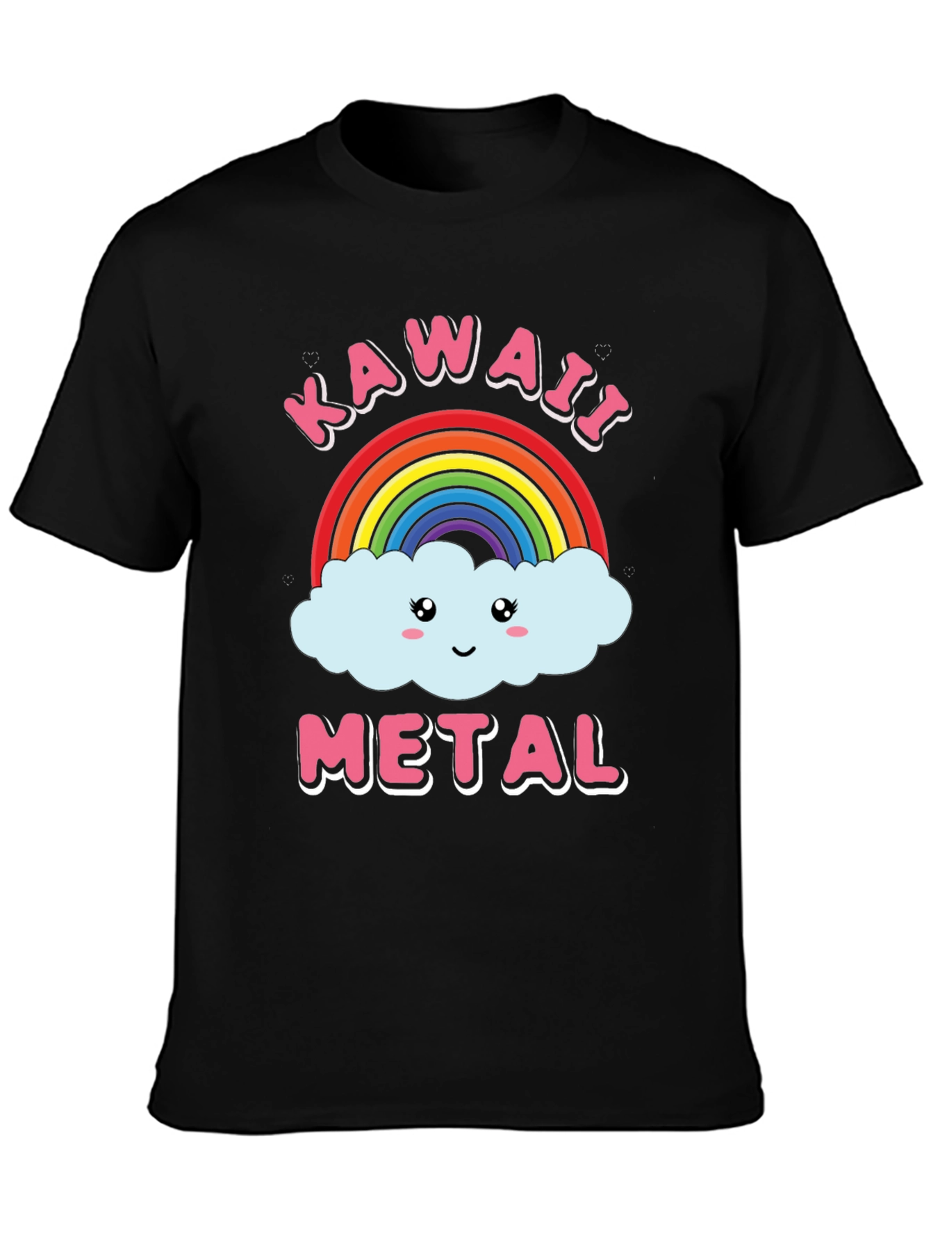 Kawaii Metal Rainbow Cloud Graphic Tee