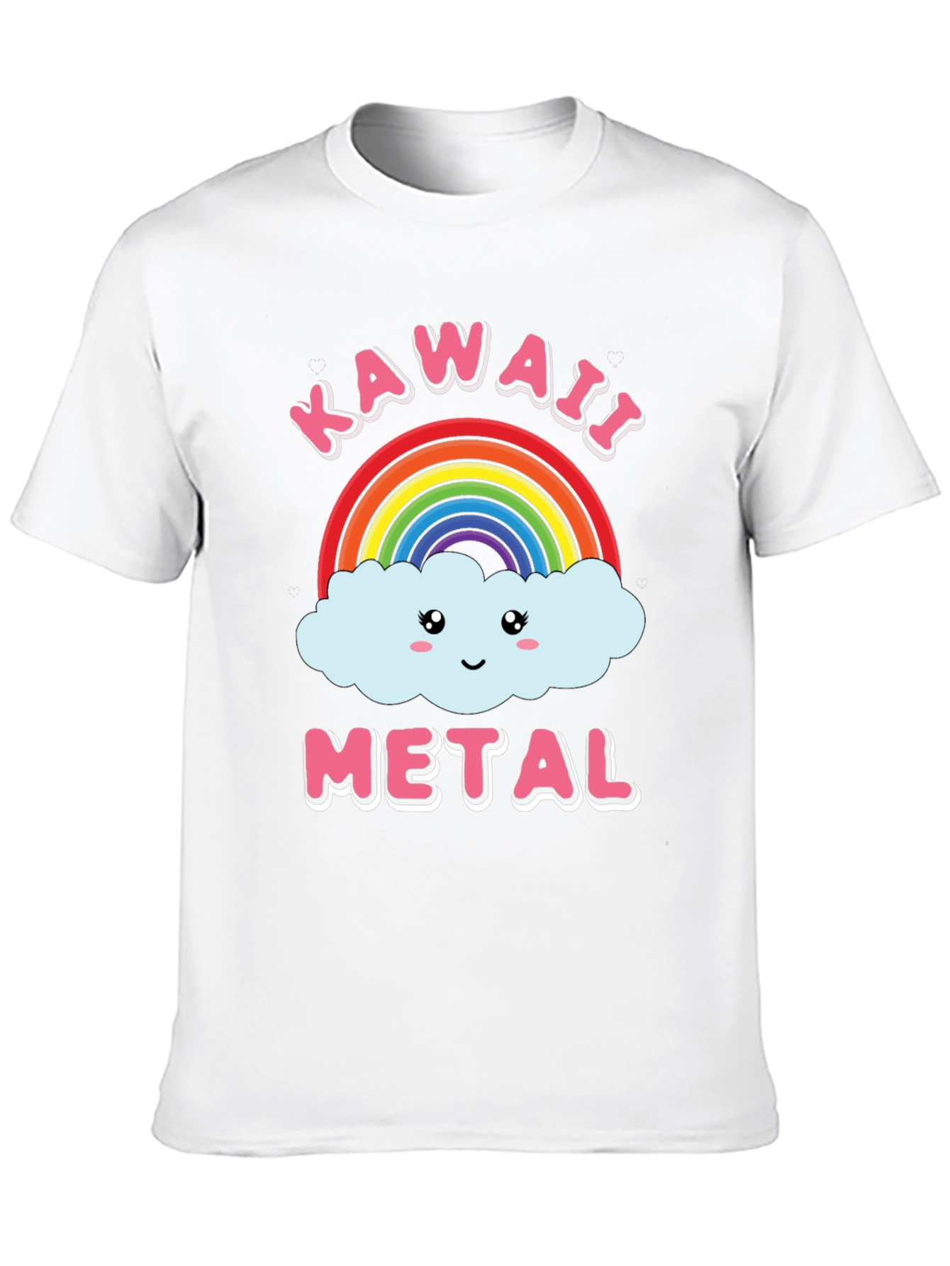 Kawaii Metal Rainbow Cloud Graphic Tee