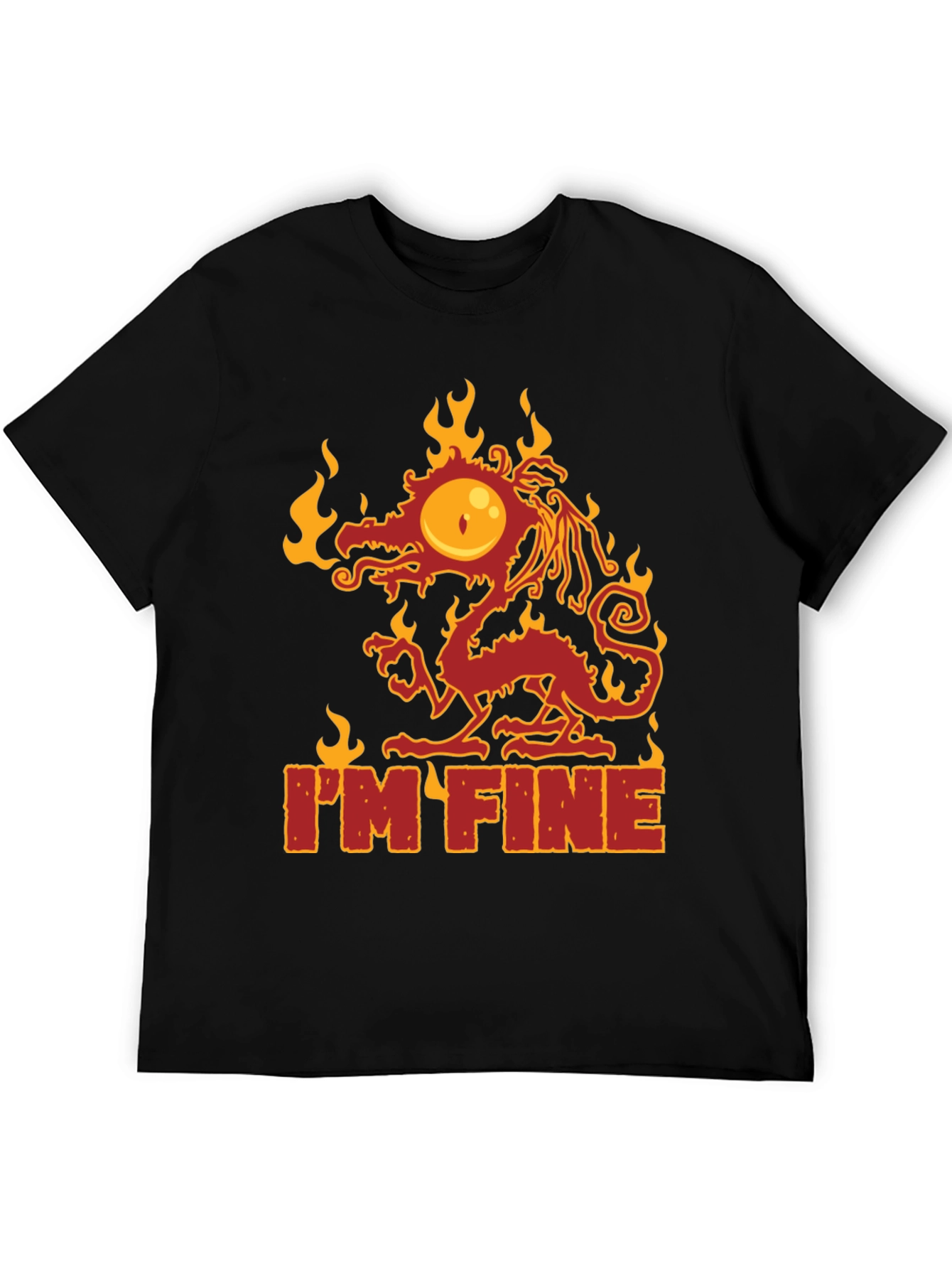 Im Fine Dragon Graphic Tee - Quirky Comfort