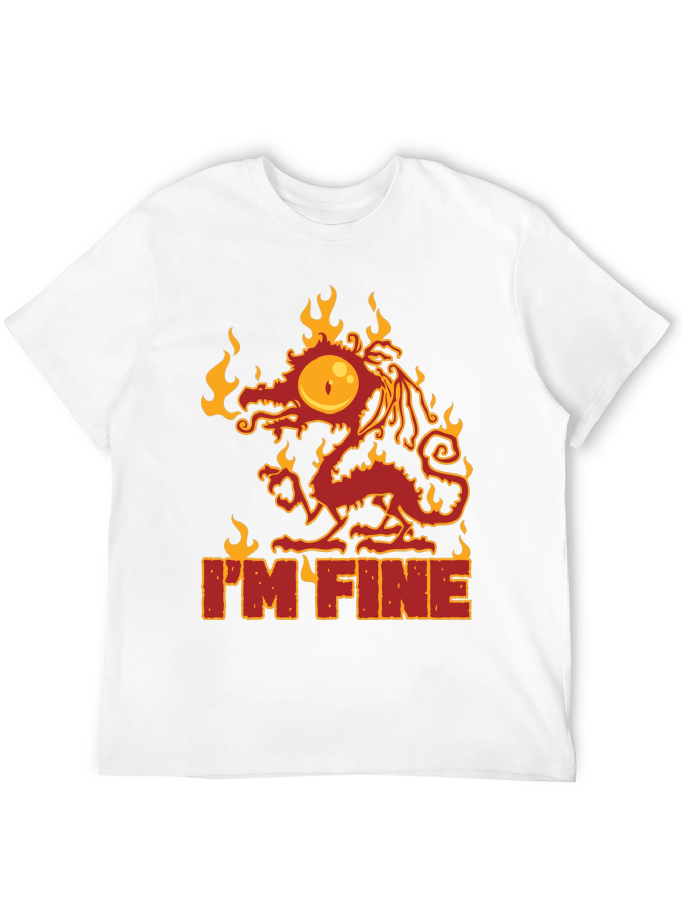 Im Fine Dragon Graphic Tee - Quirky Comfort