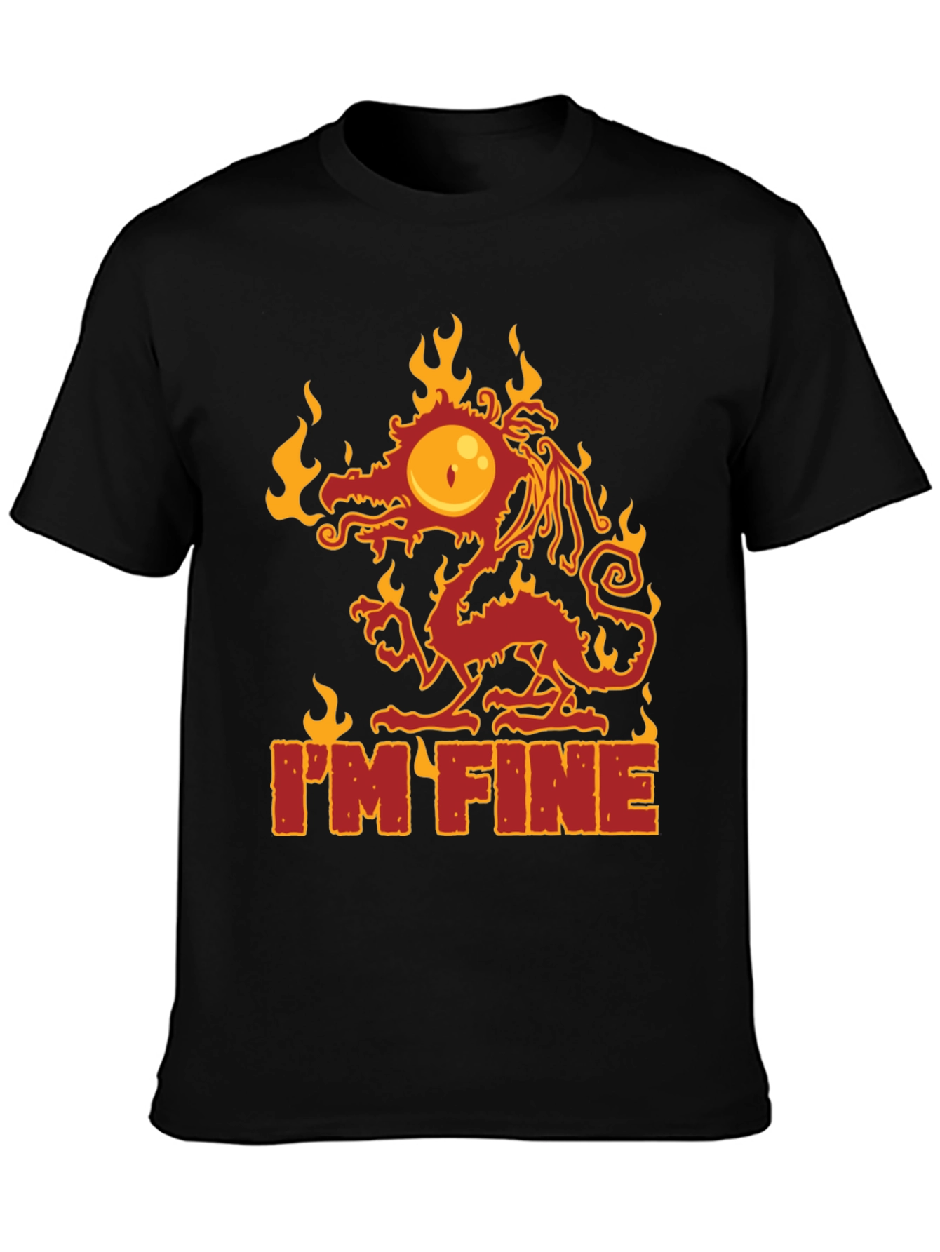 Im Fine Dragon Graphic Tee - Quirky Comfort