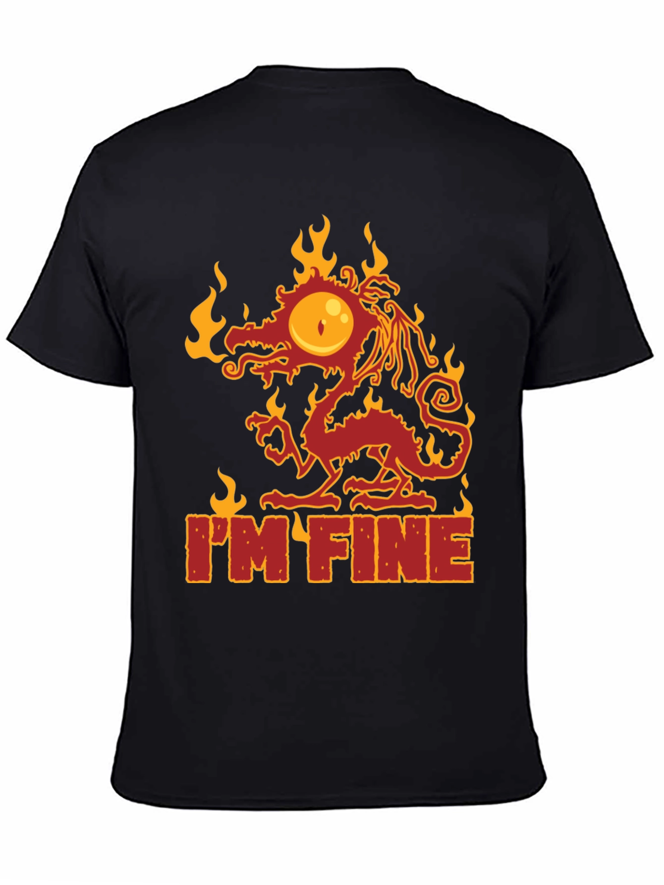 Im Fine Dragon Graphic Tee - Quirky Comfort