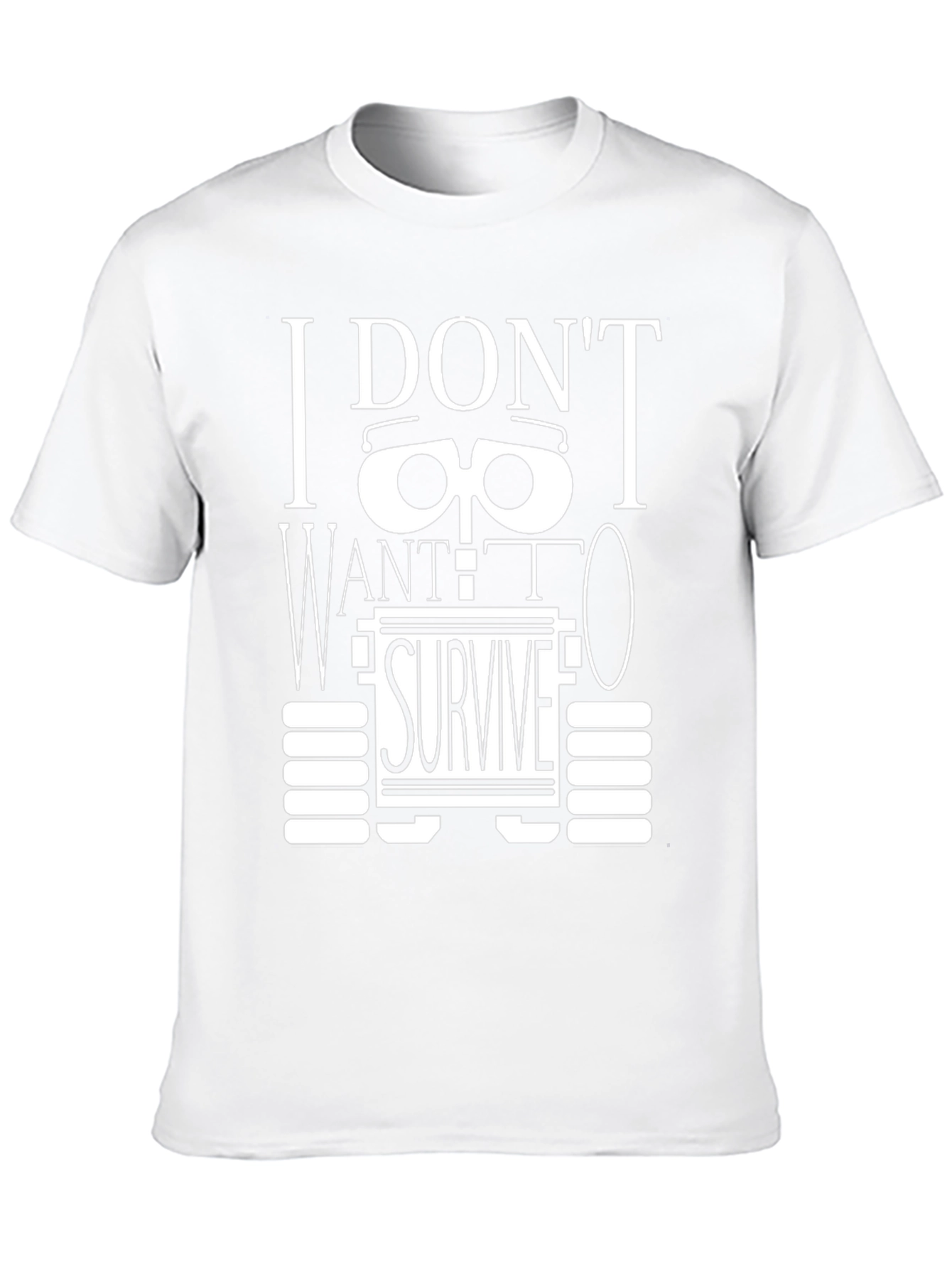I Dont Want To Survive Black Graphic Tee