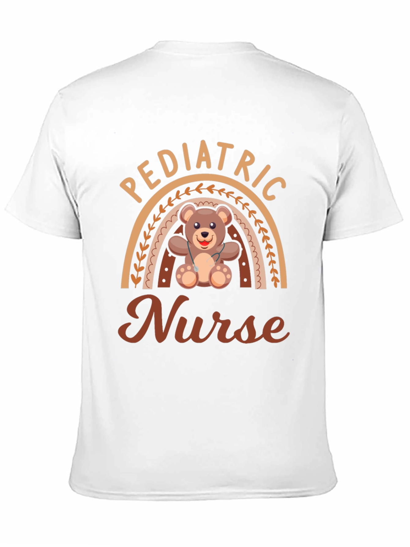 Pediatric Nurse Rainbow Graphic Tee