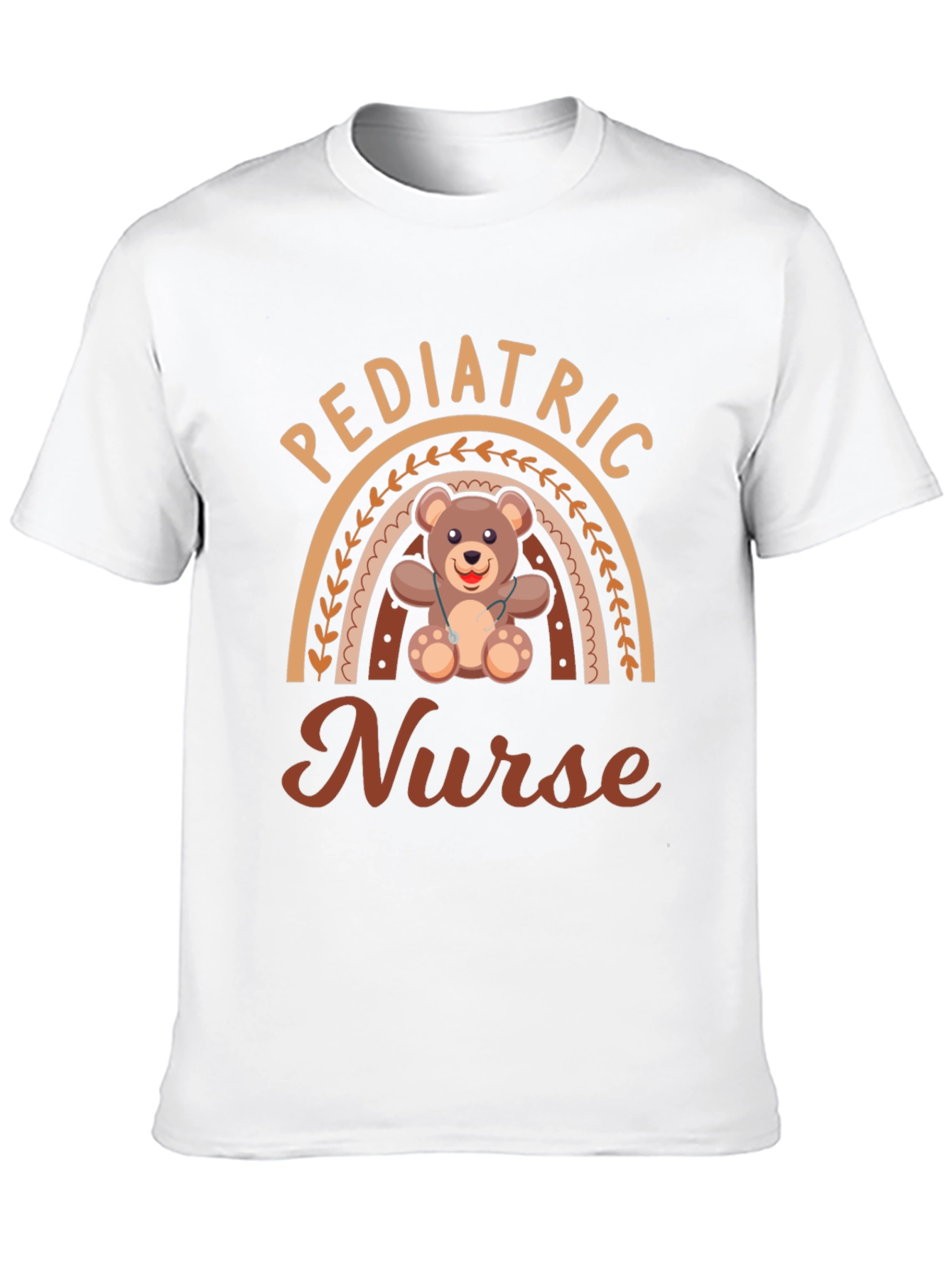Pediatric Nurse Rainbow Graphic Tee