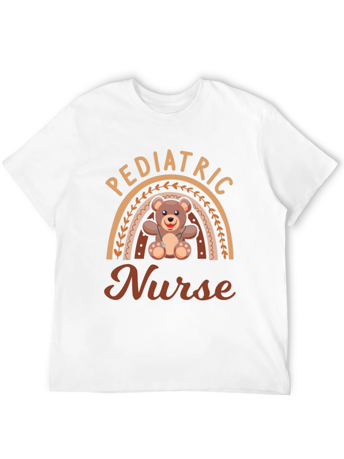 Pediatric Nurse Rainbow Graphic Tee