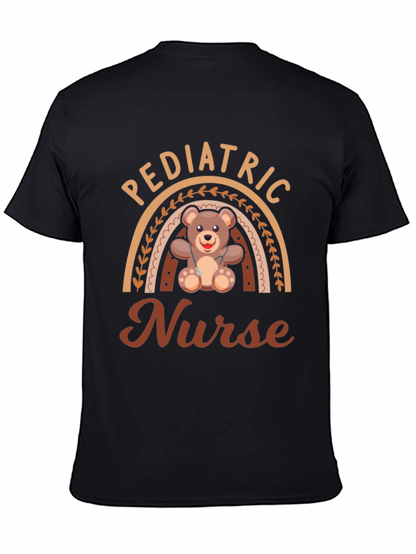 Pediatric Nurse Rainbow Graphic Tee