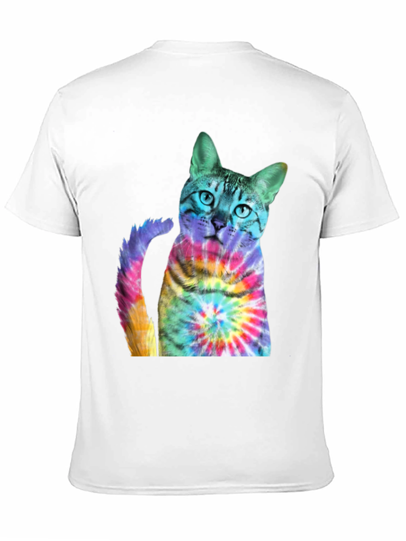 Tie-Dye Cat Graphic T-Shirt