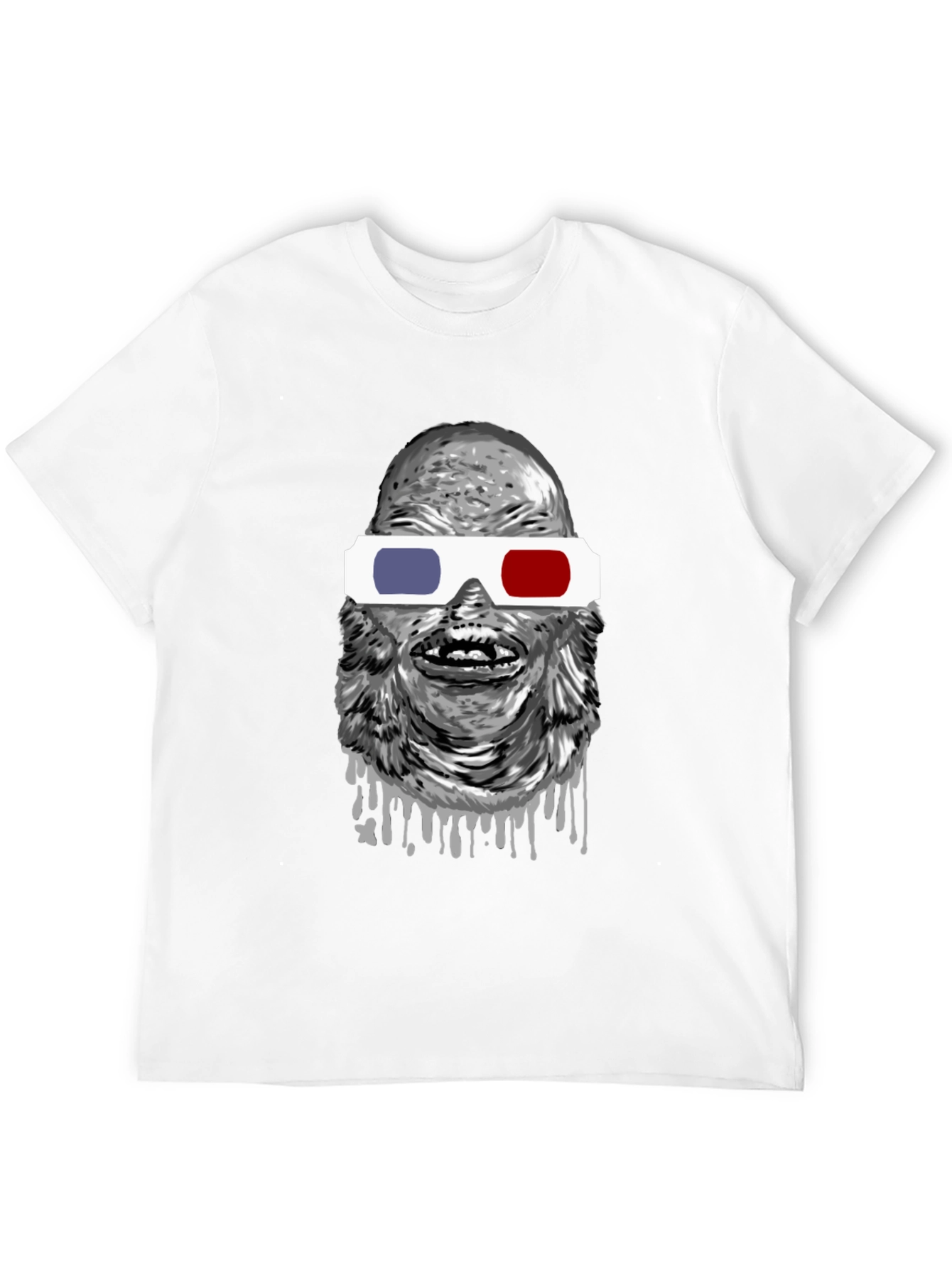 Creature From the Black Lagoon 3D Glasses Black T-Shirt