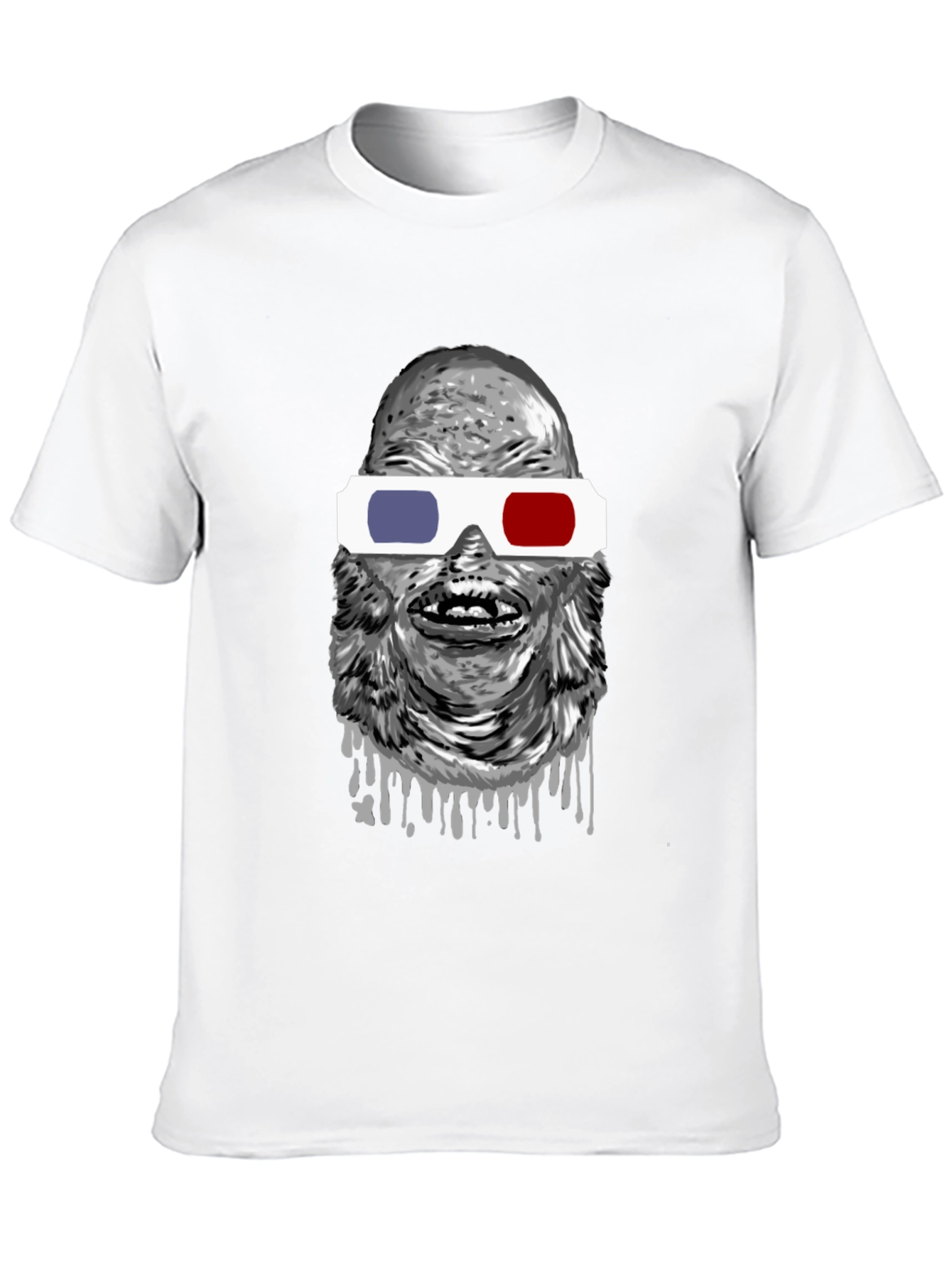 Creature From the Black Lagoon 3D Glasses Black T-Shirt