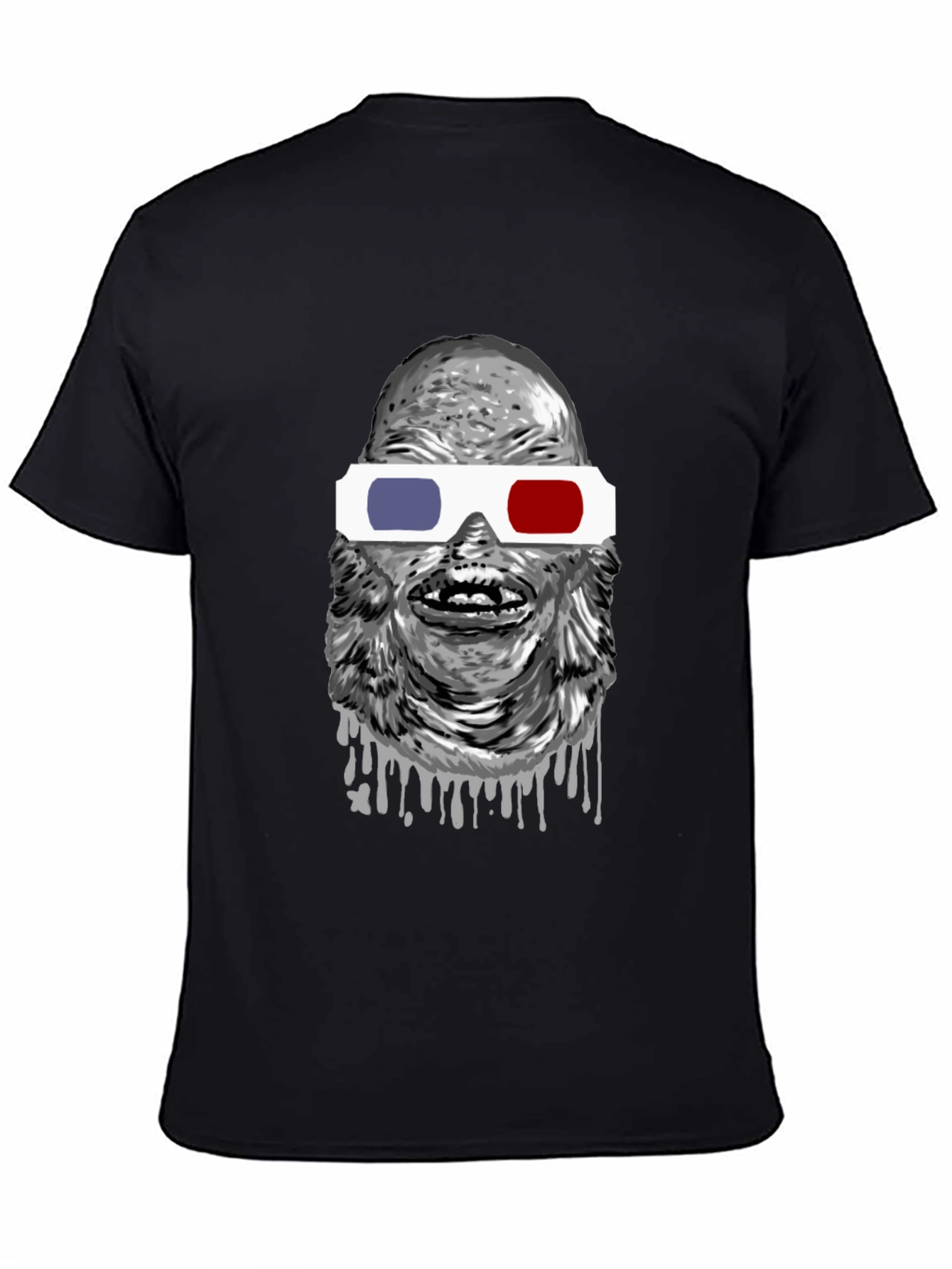 Creature From the Black Lagoon 3D Glasses Black T-Shirt
